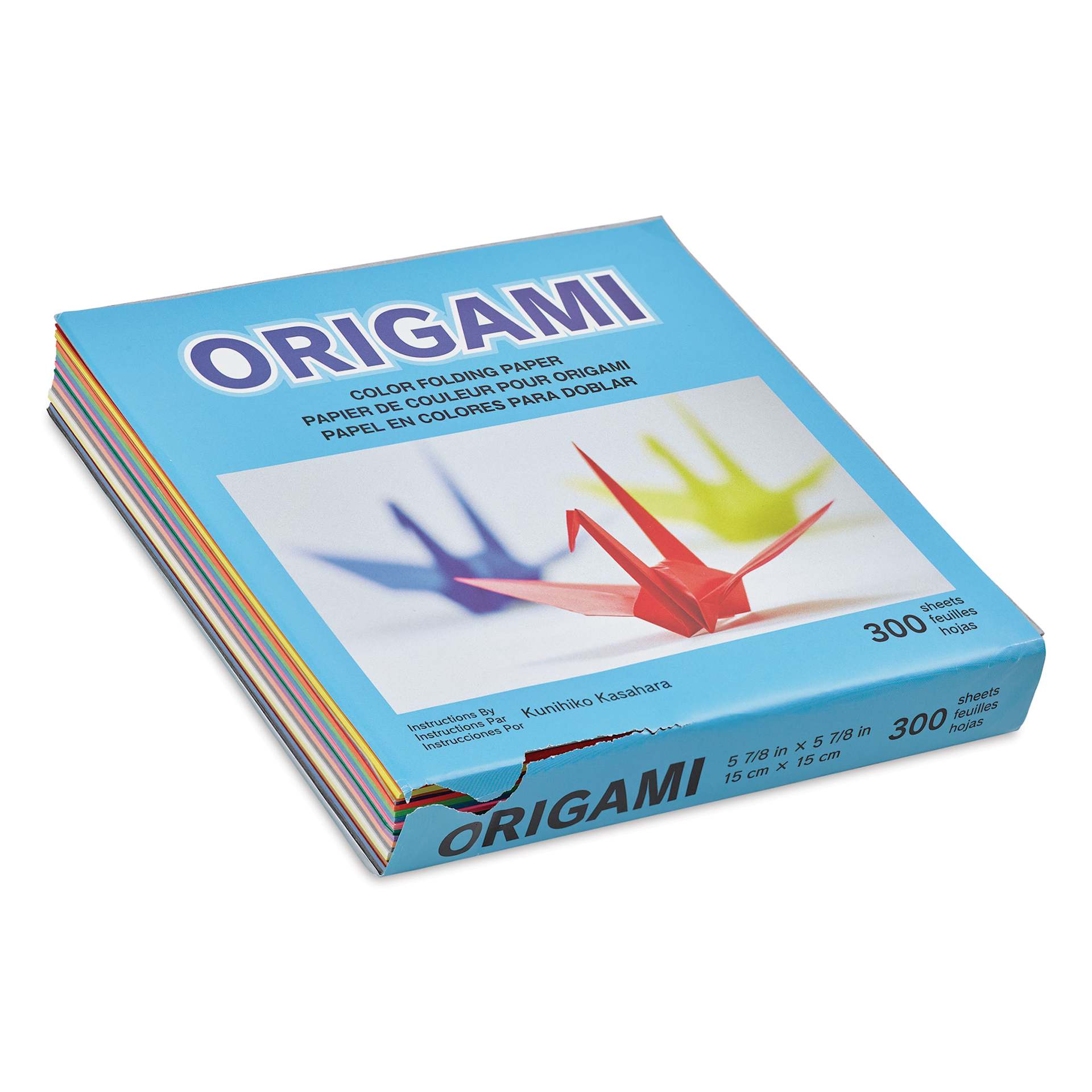 Aitoh Basic Origami Pack - 5-7/8" x 5-7/8", Pkg of 300 Sheets front of packaging, angled view
