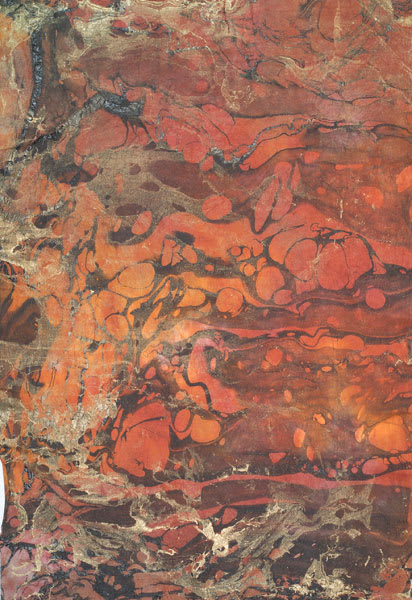 Marbled Momi Decorative Paper - Full sheet example of Firestorm Paper