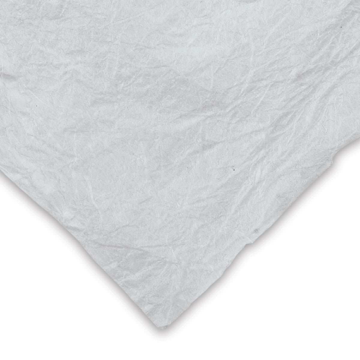 Black Ink Soft Unryu Paper - Corner of White sheet to show color and texture