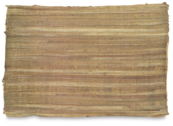 Black Ink Egyptian Papyrus Paper - Top view of Speckled Medium shade of Papyrus
