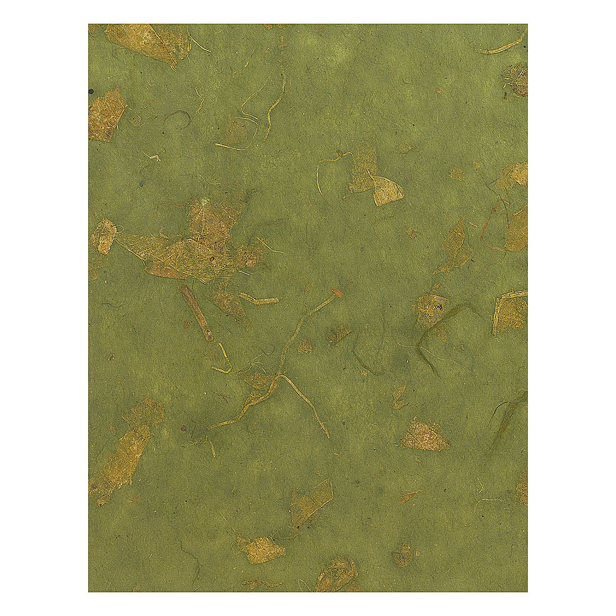 Black Ink Thai Mango Paper - 25" x 37", Olive