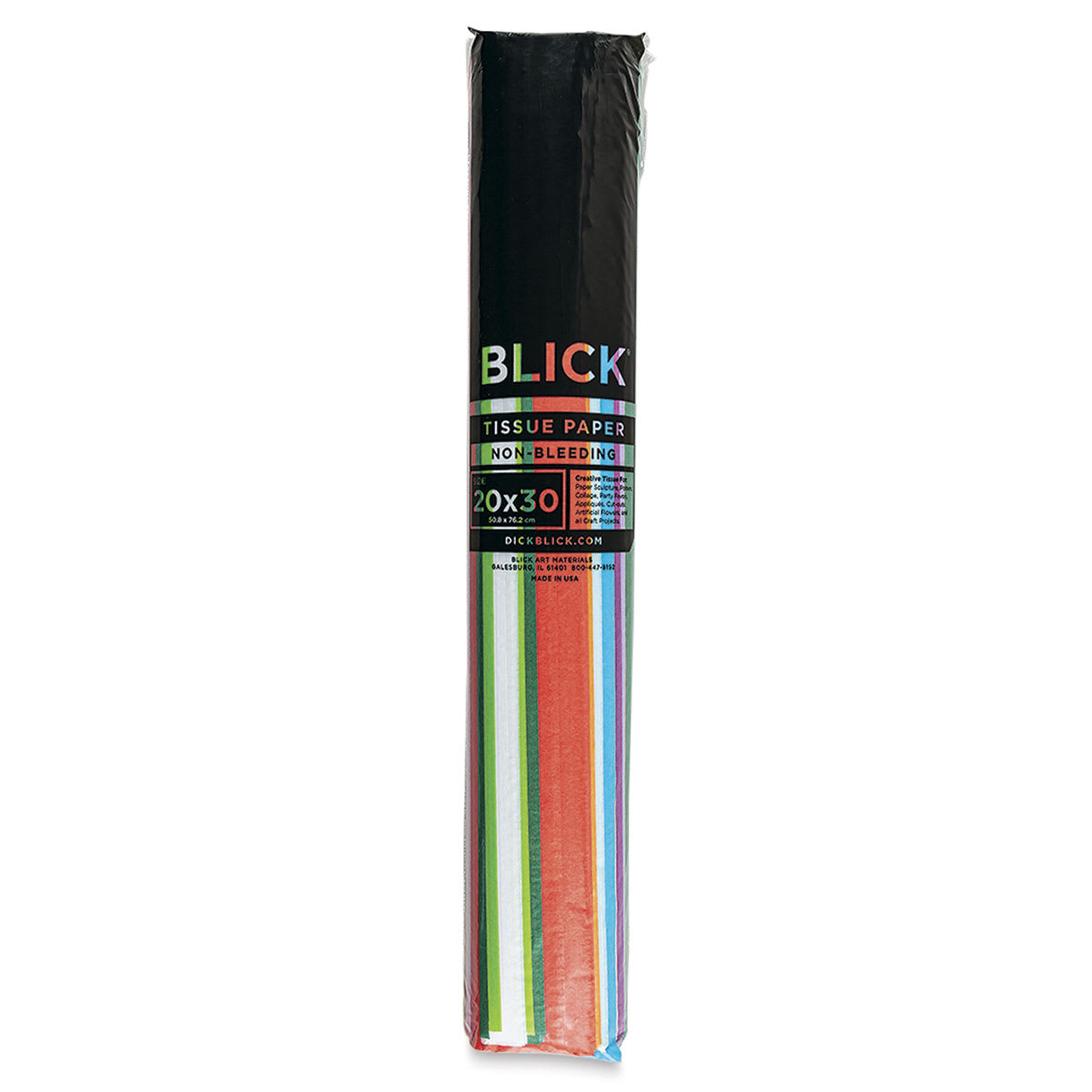 Blick Colored Tissue Assortment - 20" x 30", Assortment of 11 Colors, 100 Sheets
