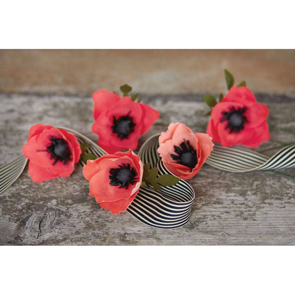 Lia Griffith Crepe Paper - Extra Fine, Strawberry and Tulip Pink, Set of 2 Rolls completed flower project