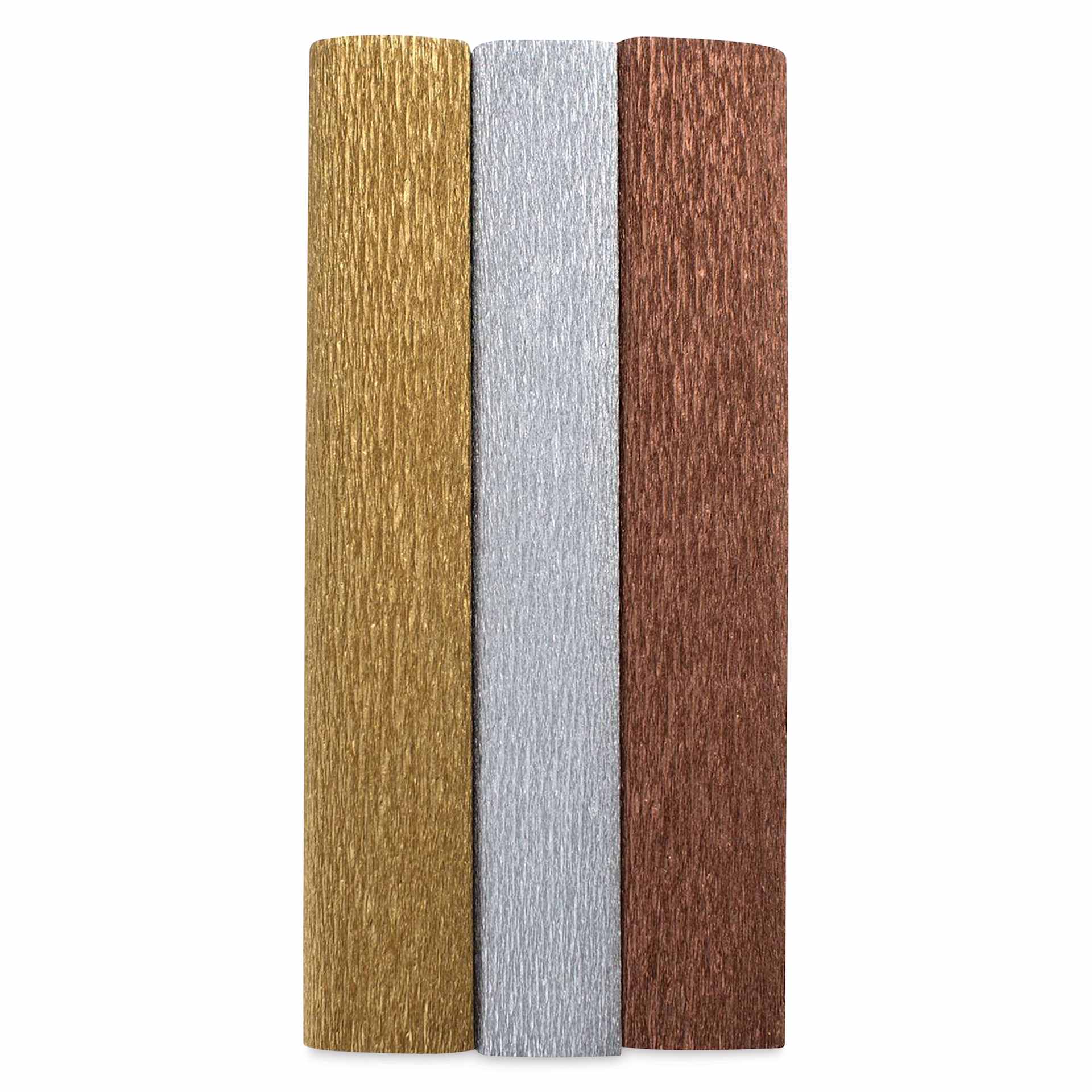 Lia Griffith Crepe Paper - Extra Fine Half Sheets, Metallic, Pkg of 3