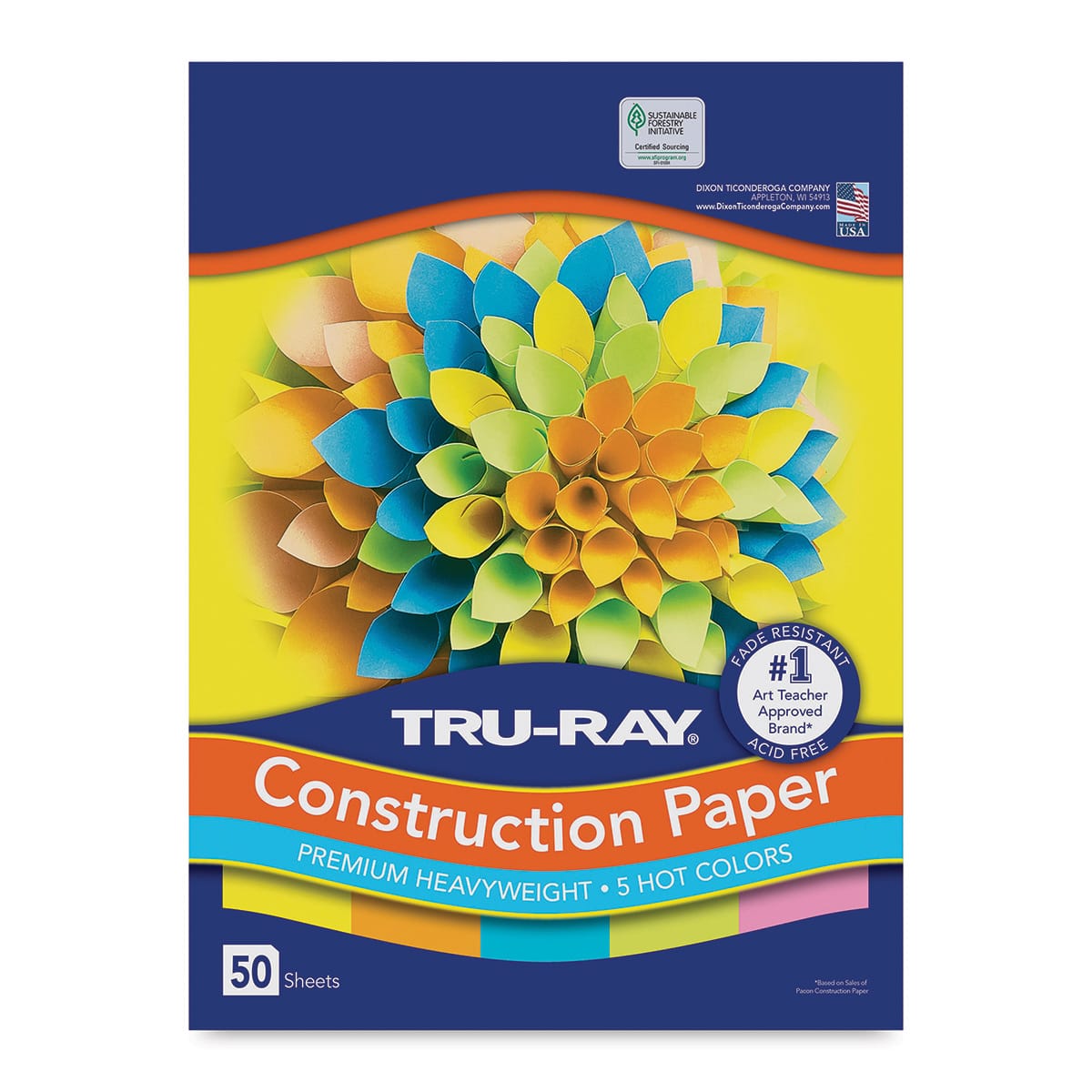 Pacon Tru-Ray Construction Paper - 9" x 12", Assorted Hot Colors, 50 Sheets (cover sheet)