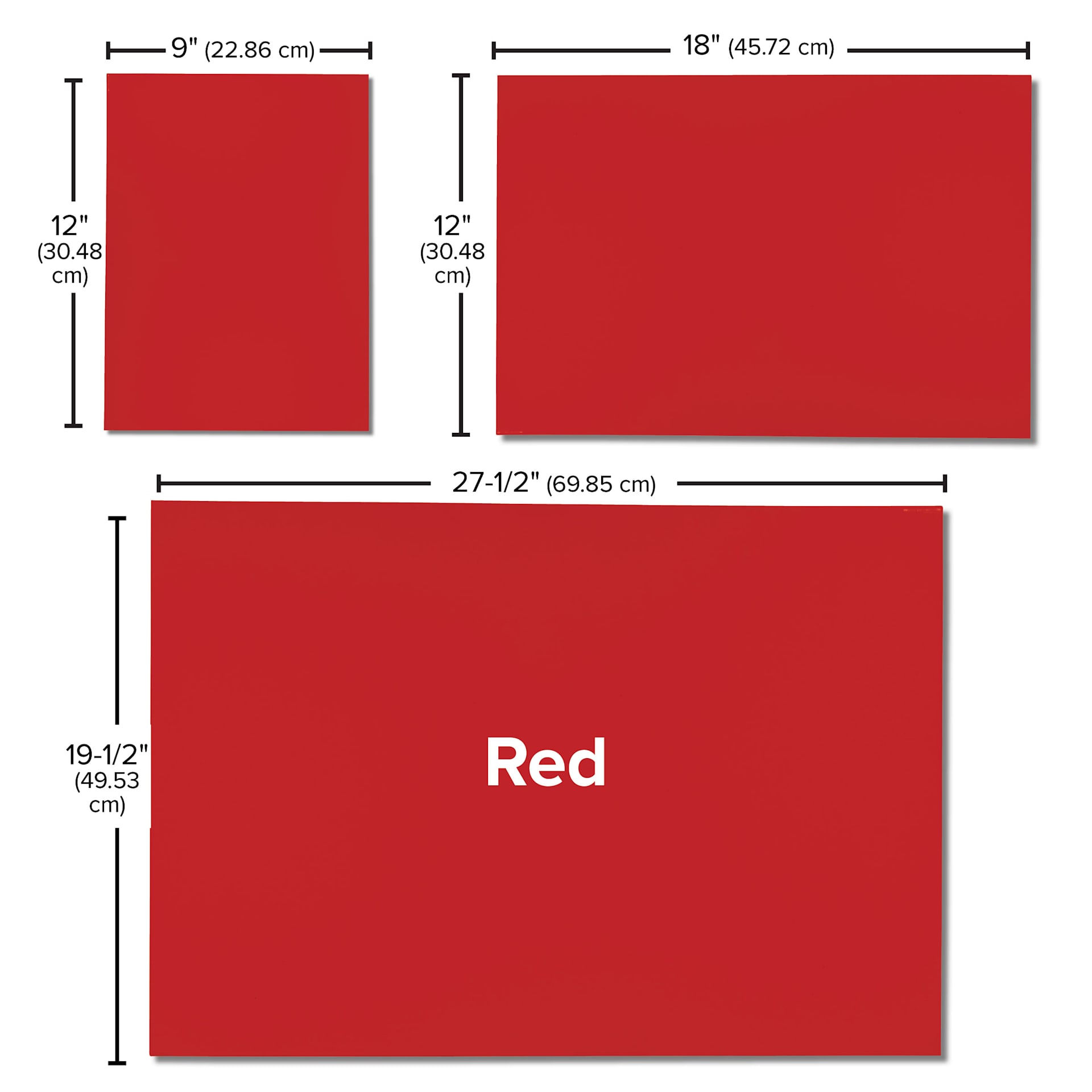 Blick Premium Colored Art Paper - 9" x 12", Red, 50 Sheets, paper dimensions