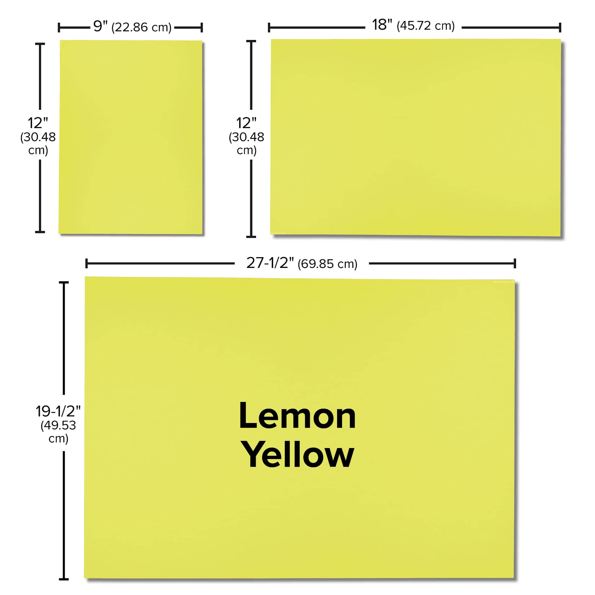 Blick Premium Colored Art Paper - 9" x 12", Lemon Yellow, 50 Sheets