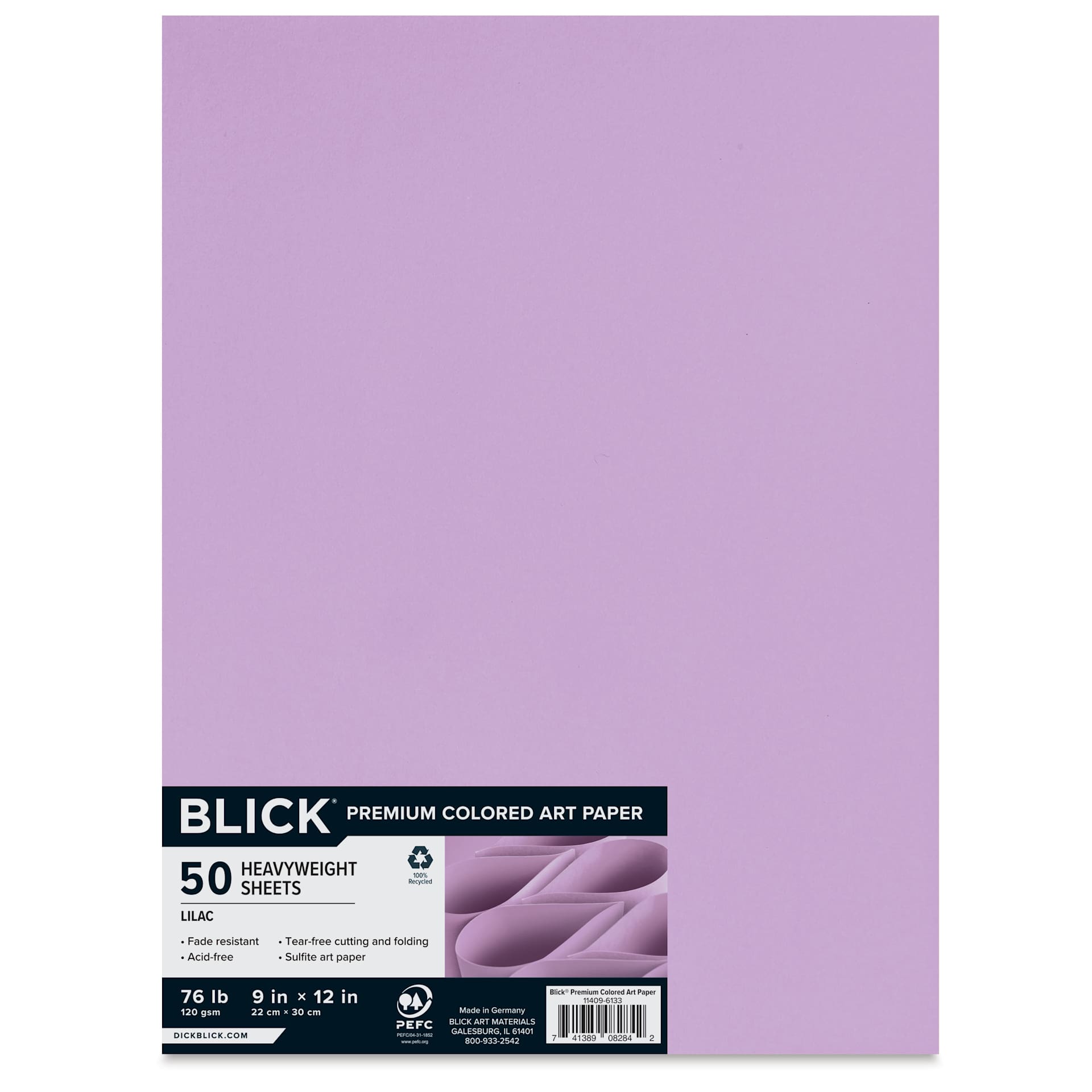Blick Premium Colored Art Paper - 9" x 12", Lilac, 50 Sheets
