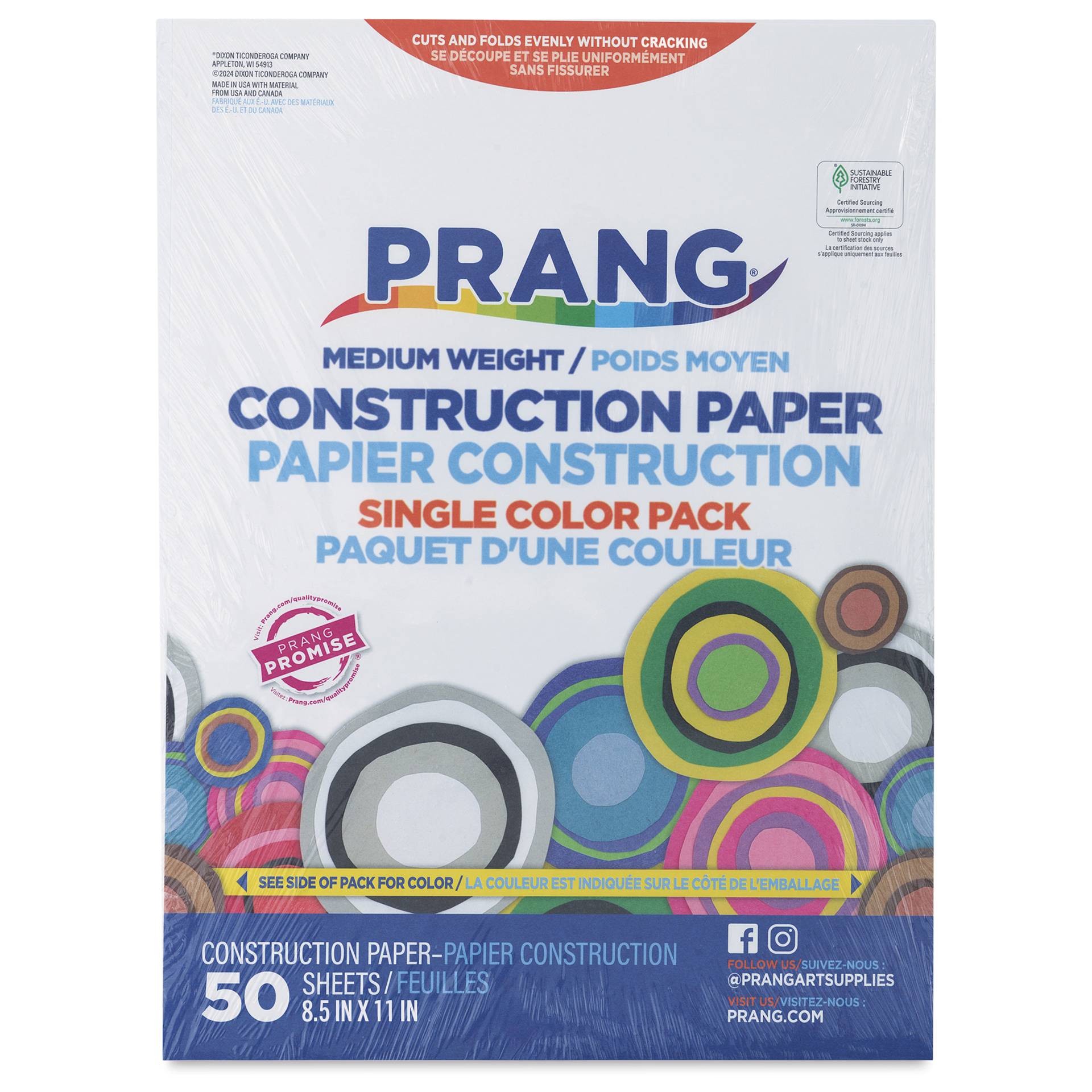 Pacon SunWorks Construction Paper, 20 Sheets, 12 in x 18 in, Bright White