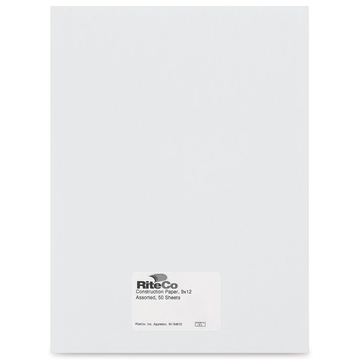 RiteCo Construction Paper - Bright White, 9" x 12", 50 Sheets