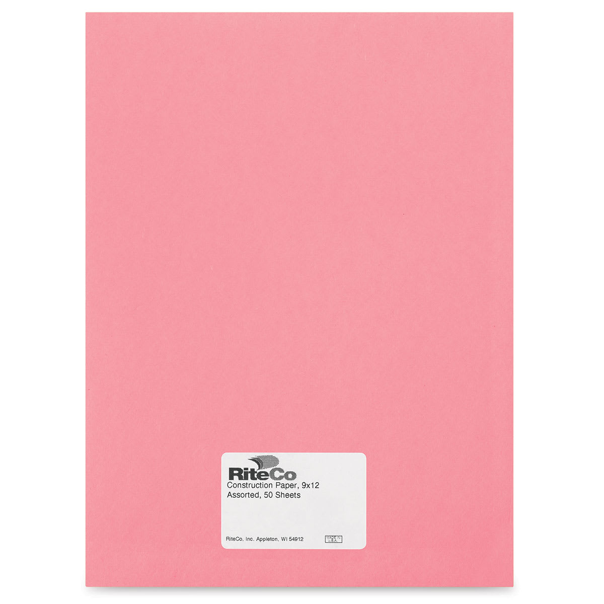 RiteCo Construction Paper - Pink, 9" x 12", 50 Sheets