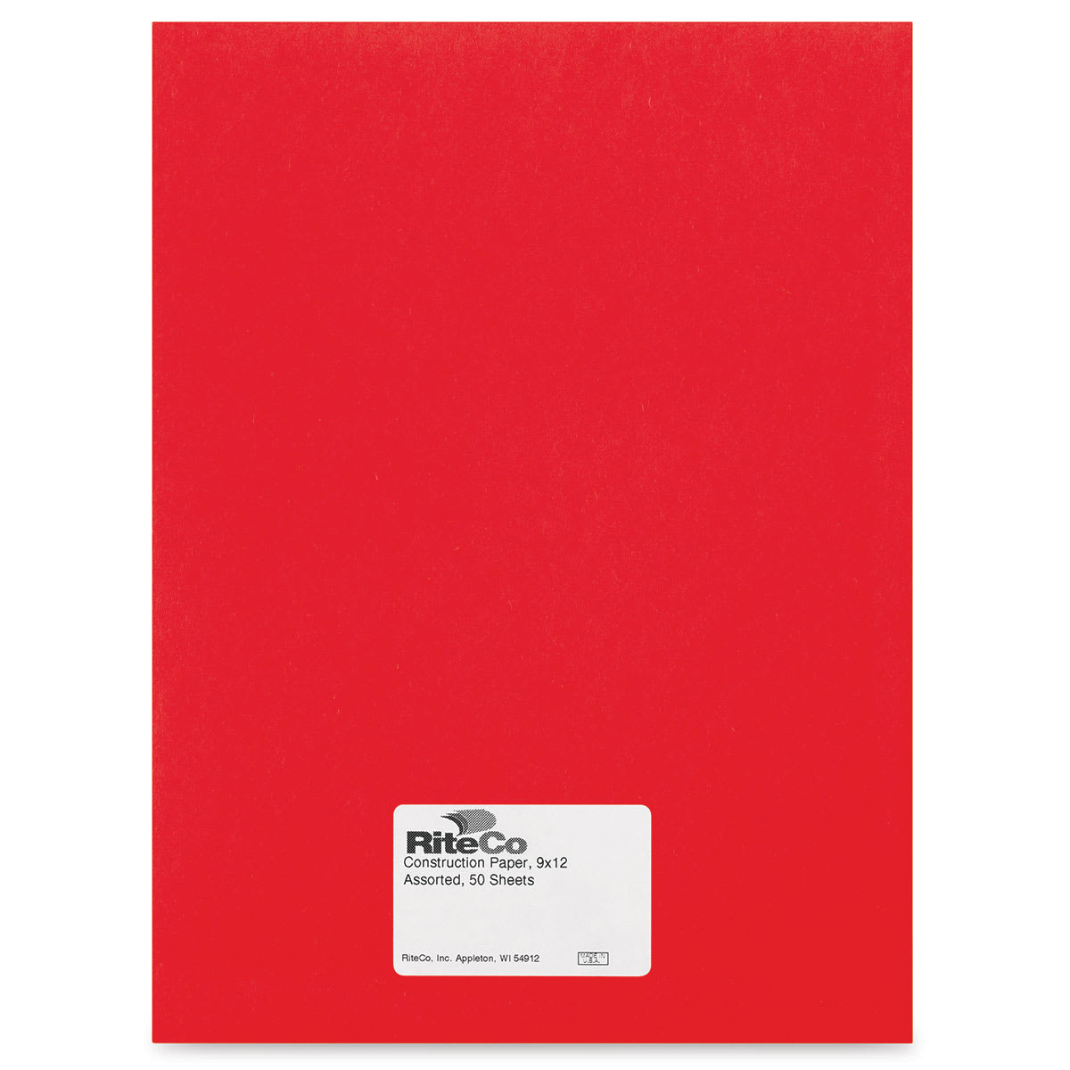RiteCo Construction Paper - Holiday Red, 9" x 12", 50 Sheets