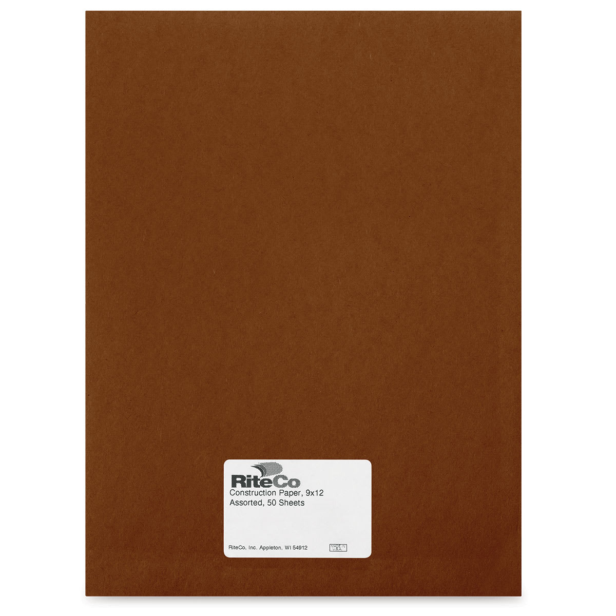 RiteCo Construction Paper - Dark Brown, 9" x 12", 50 Sheets