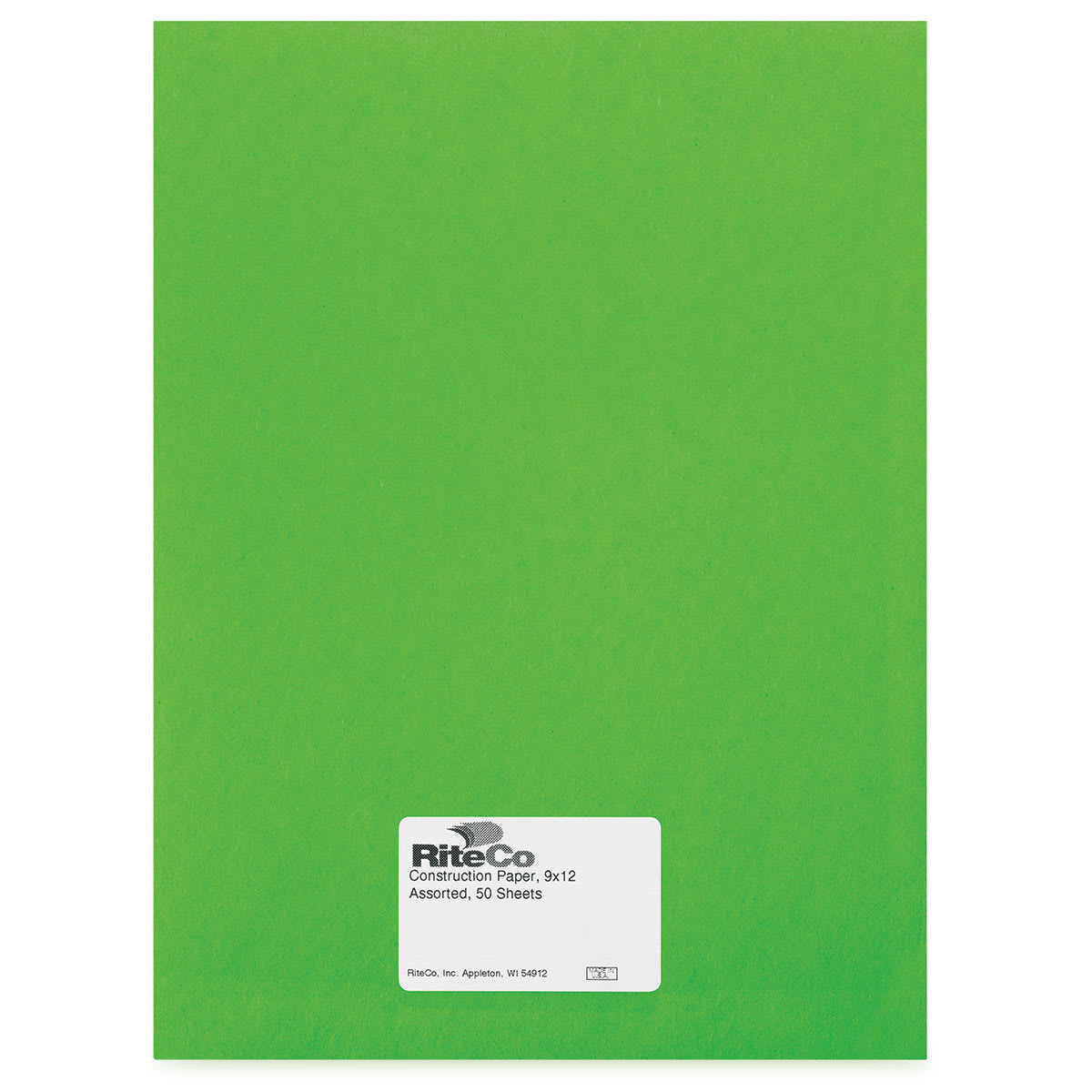 RiteCo Construction Paper - Light Green, 9" x 12", 50 Sheets