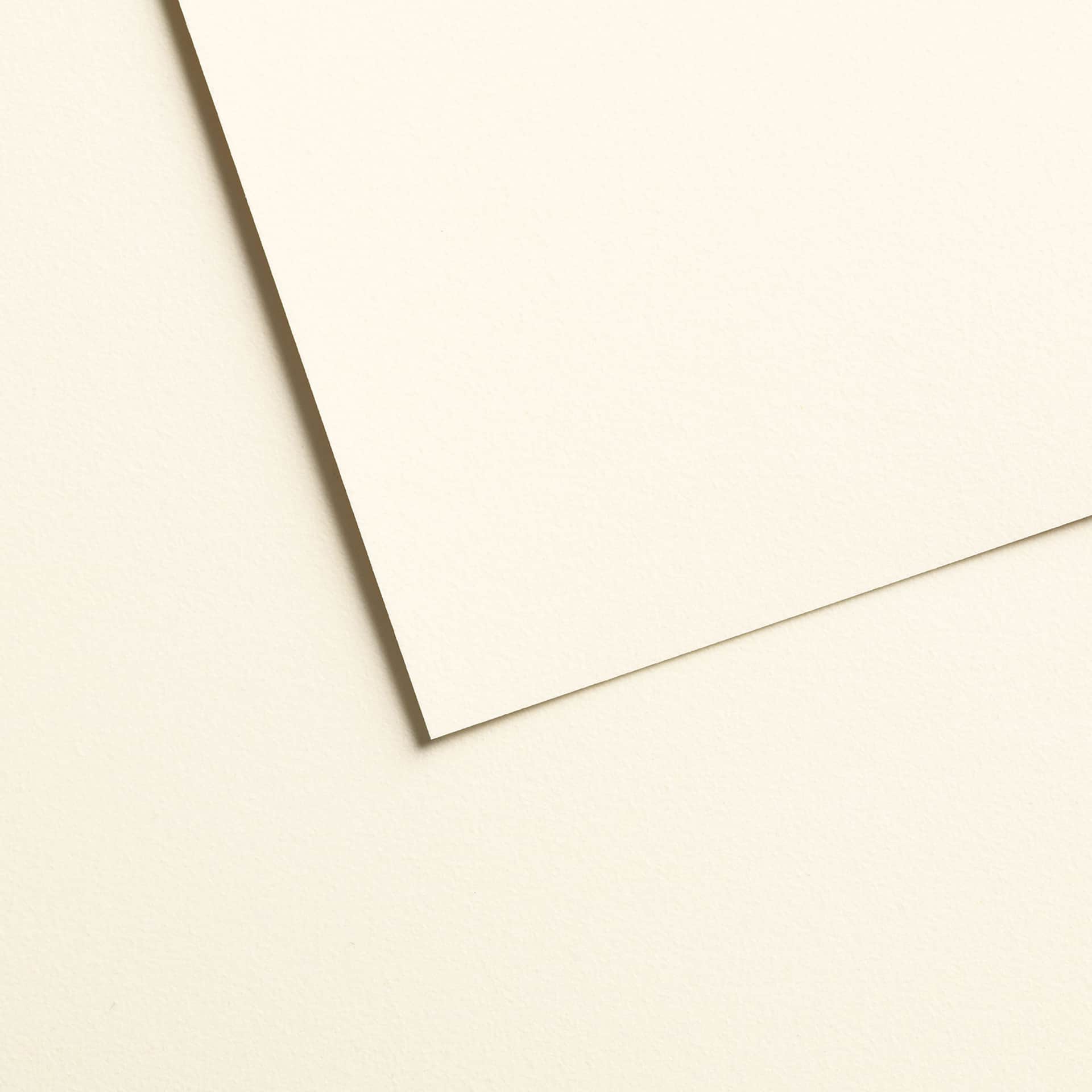 Canson Mi-Teintes Velvet Paper Pad - 9.4" x 12.6", Cream White, single sheet shown