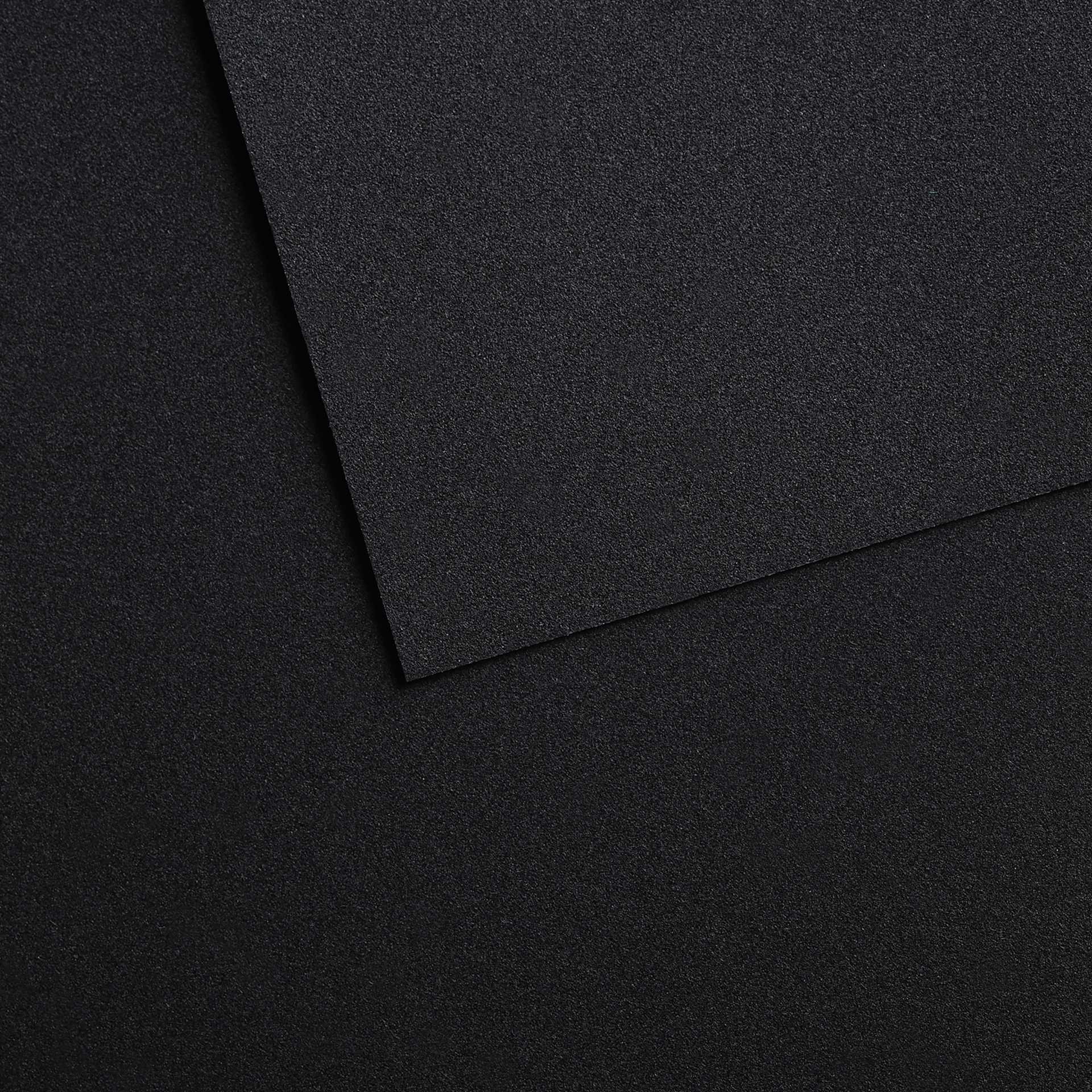 Canson Mi-Teintes Velvet Sheet - 19.5" x 25.5", 607 Charcoal Black, 430 gsm, Single Sheet