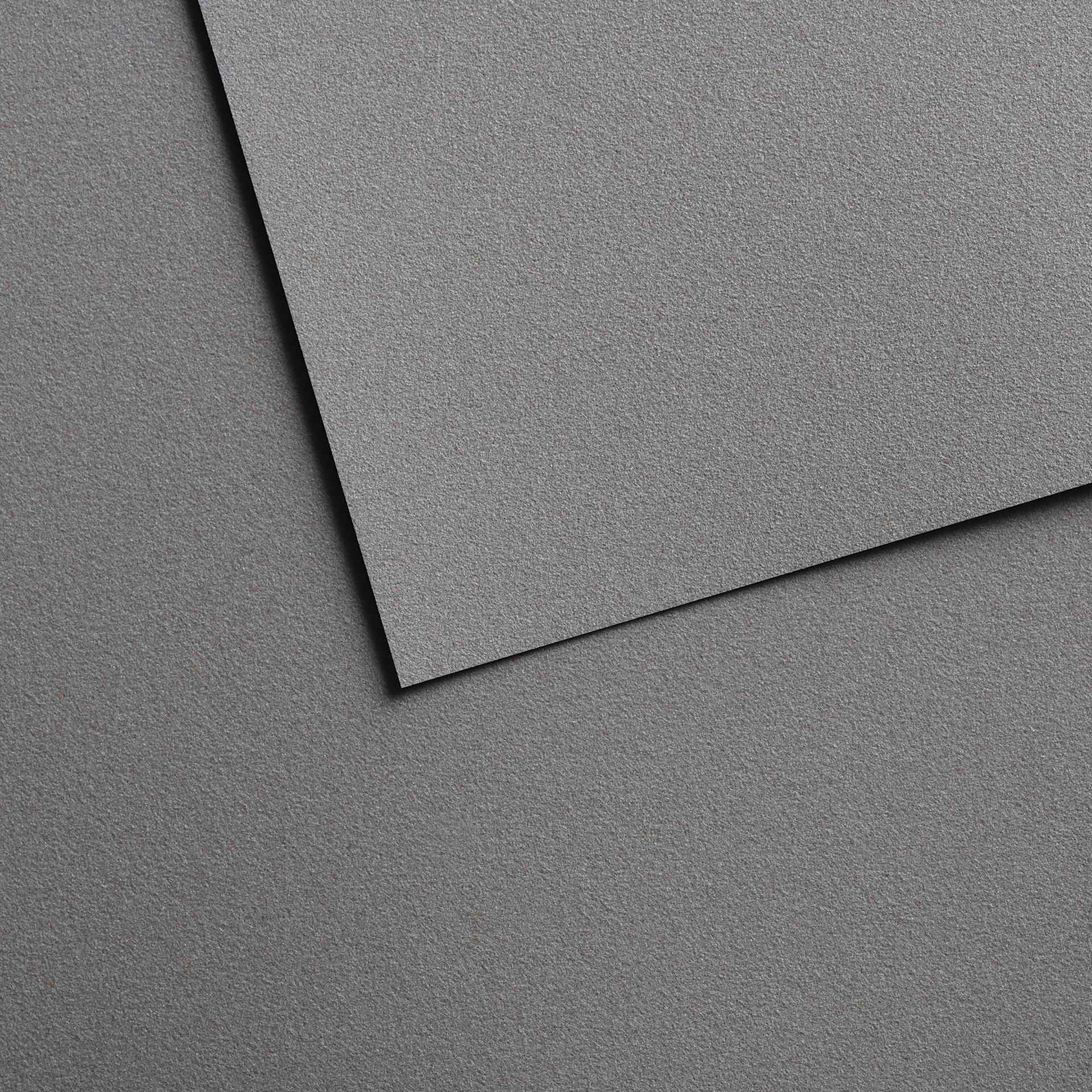 Canson Mi-Teintes Velvet Sheet - 19.5" x 25.5", 611 Graphite Grey, 430 gsm, Single Sheet
