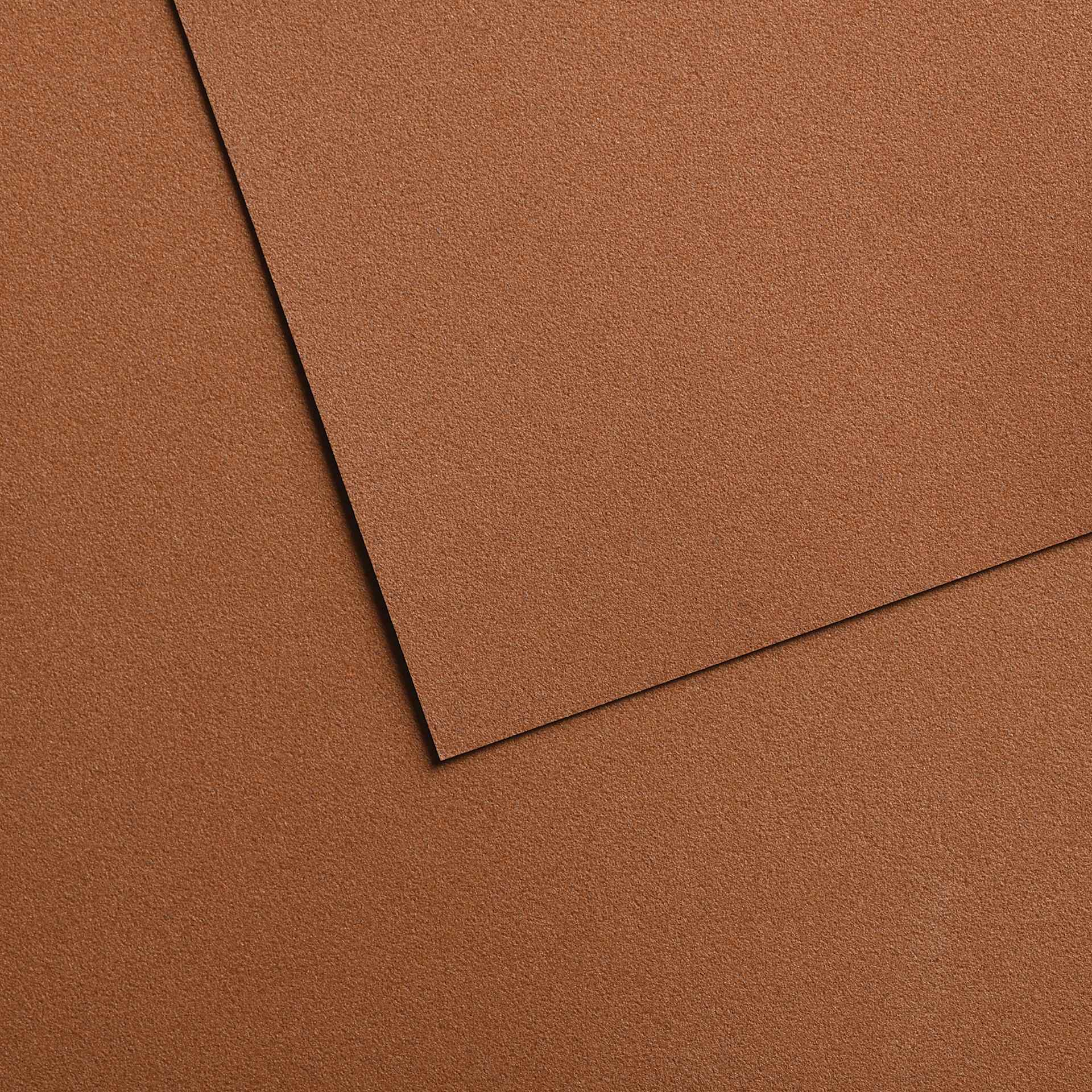 Canson Mi-Teintes Velvet Sheet - 19.5" x 25.5", 605 Brown, 430 gsm, Single Sheet