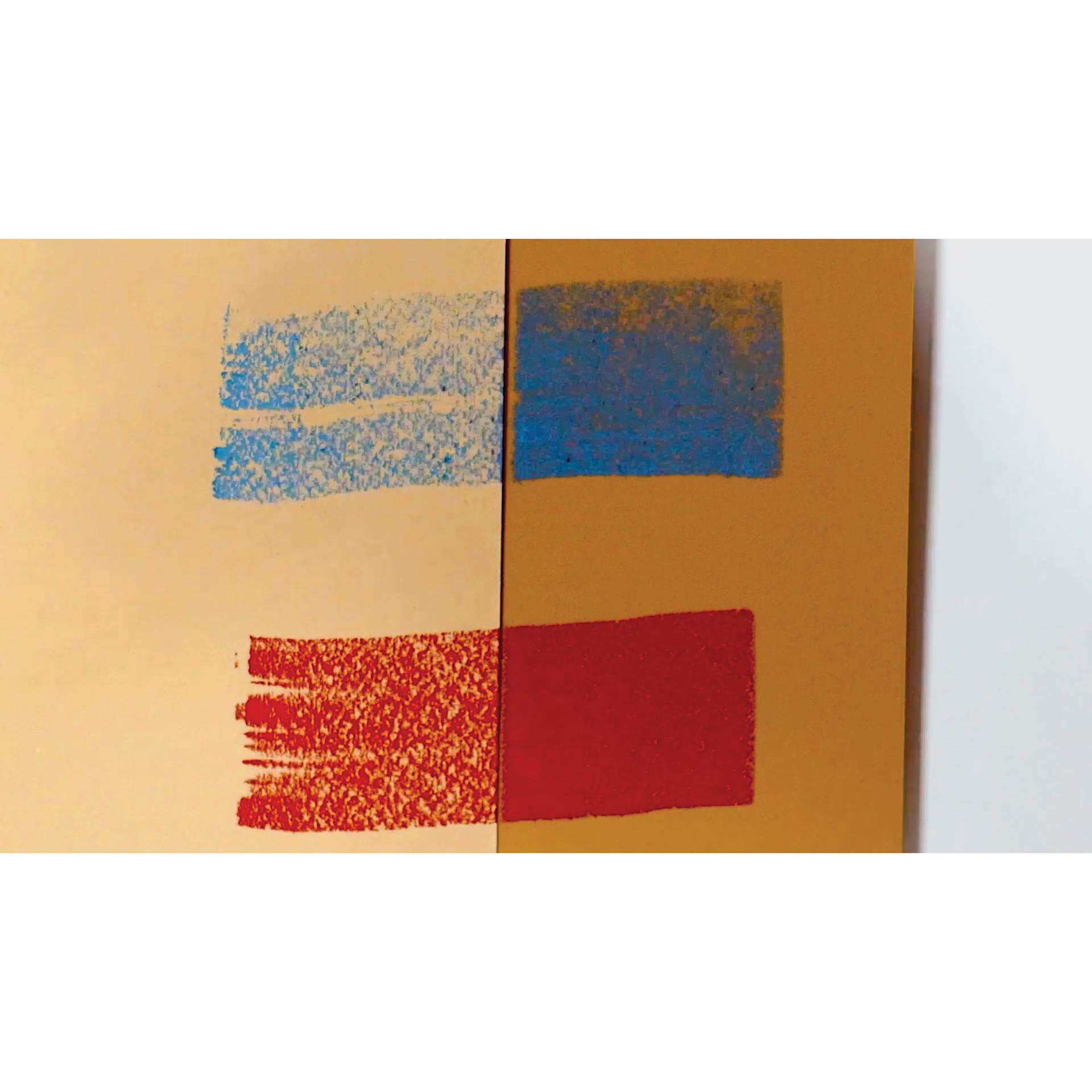 Canson Mi-Teintes Velvet, swatches on paper