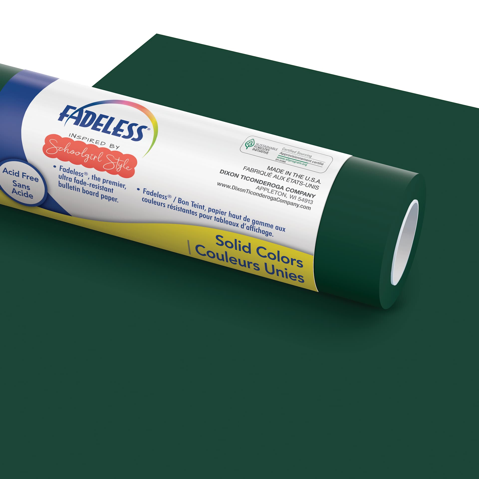Fadeless Schoolgirl Style Bulletin Paper - Enchanted Garden, 47-1/4" x 50' Roll in packaging