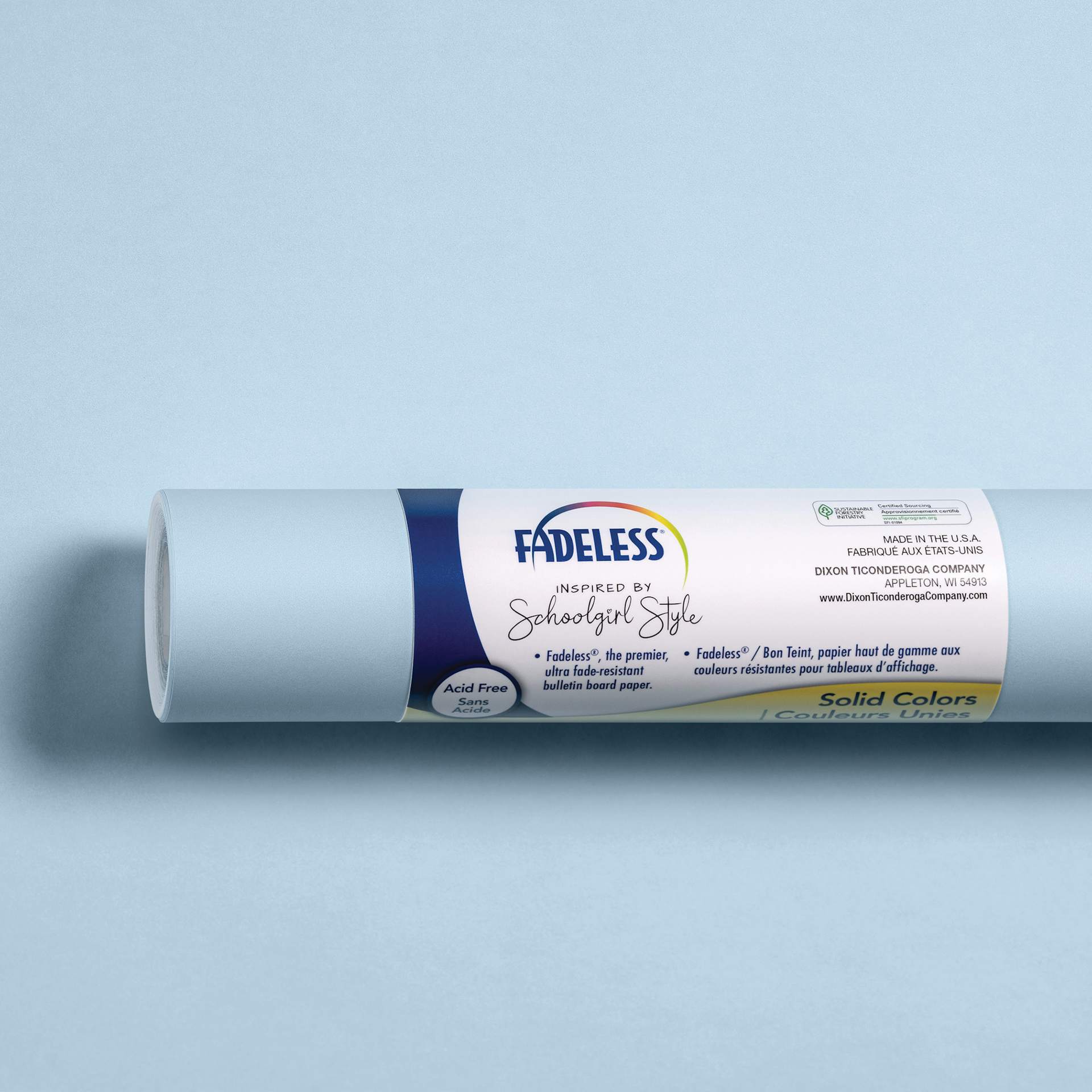 Fadeless Schoolgirl Style Bulletin Paper - Cotton Candy Cloud, 47-1/4" x 50' Roll with packaging