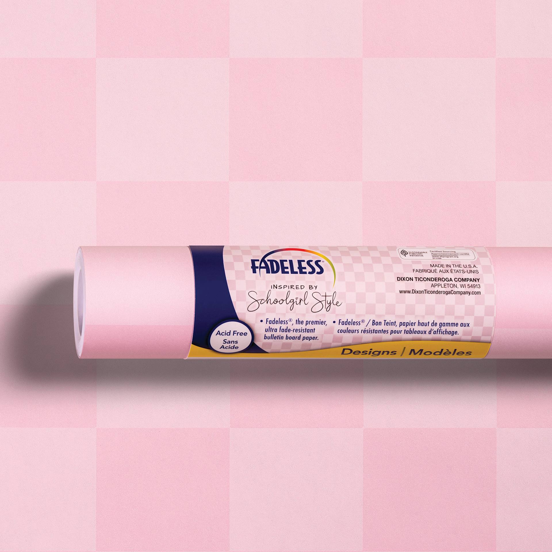 Fadeless Schoolgirl Style Bulletin Paper - Cake Pop, 47-1/4" x 50' Roll in packaging