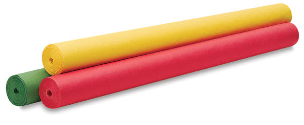 ArtKraft Duo-Finish Art Paper - Three rolls shown angled and stacked