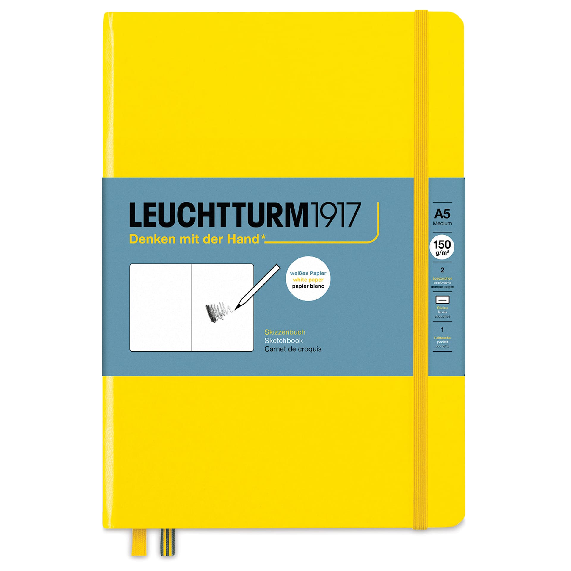 Leuchtturm1917 Sketchbook - Lemon, Portrait, 5-3/4" x 8-1/4"