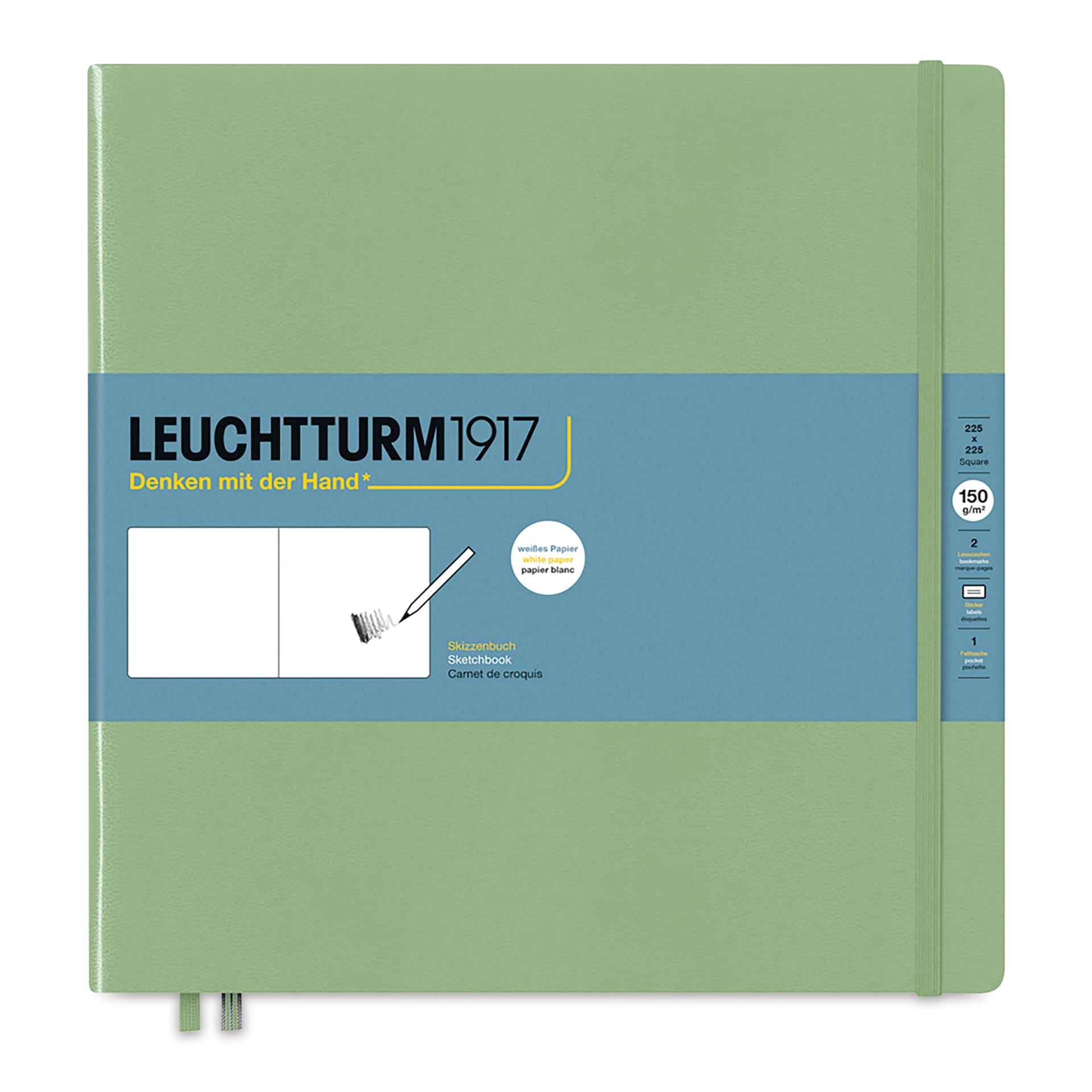 Leuchtturm1917 Sketchbook - Sage, 8-7/8" x 8-7/8"