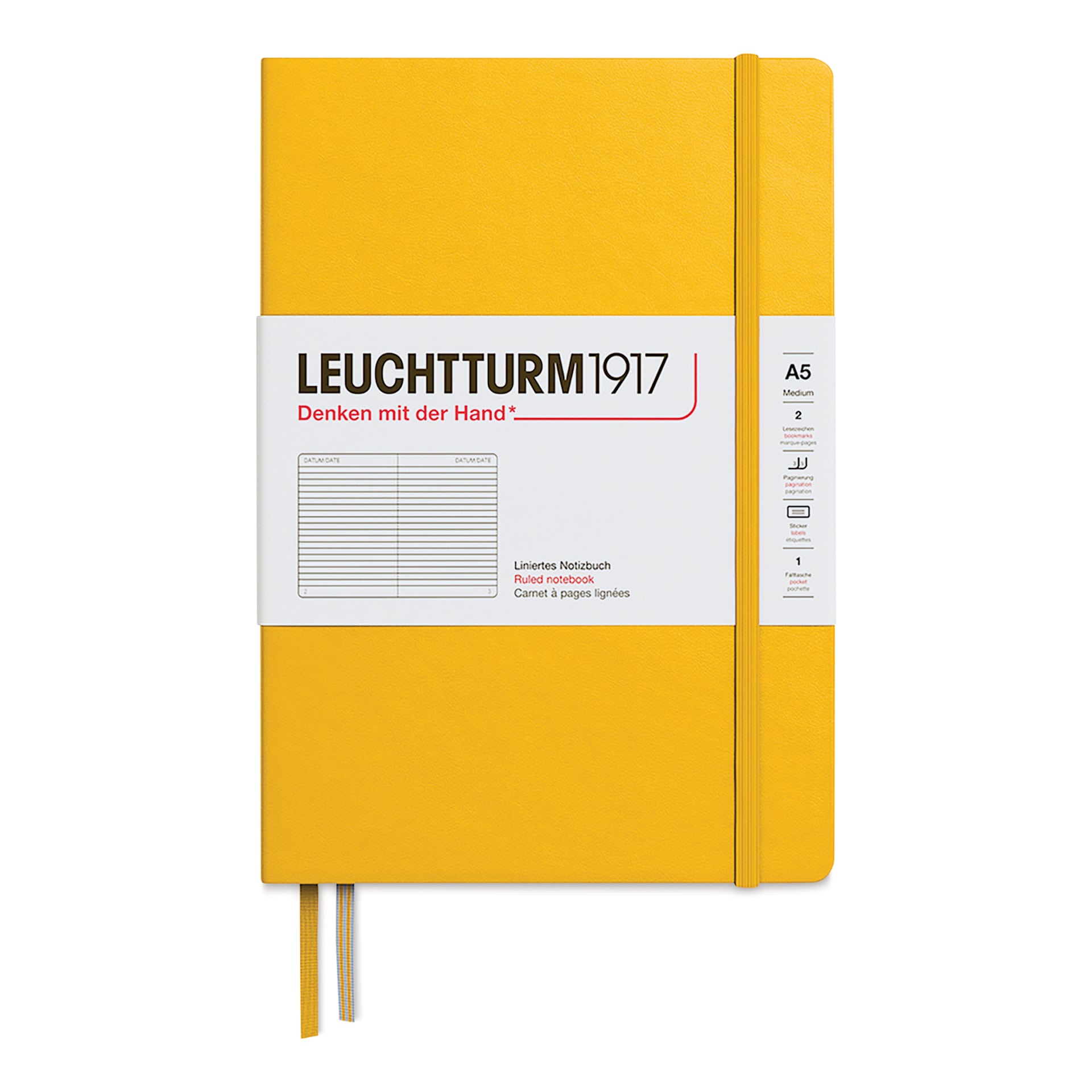 Leuchtturm1917 Ruled Hardbound Notebook - Sunflower, 5-3/4" x 8-1/4"