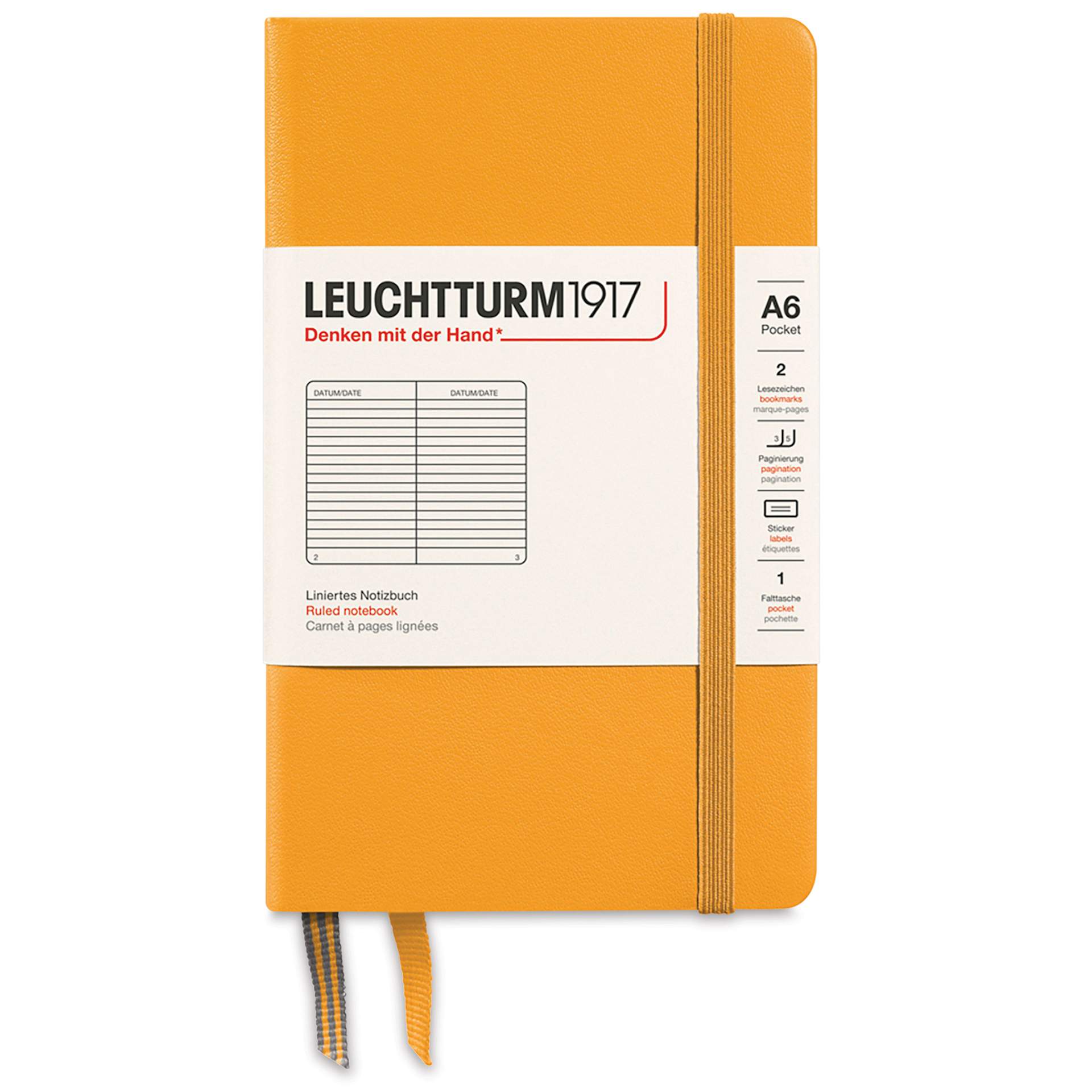 Leuchtturm1917 Ruled Hardbound Notebook - Rising Sun, 3-1/2" x 6"