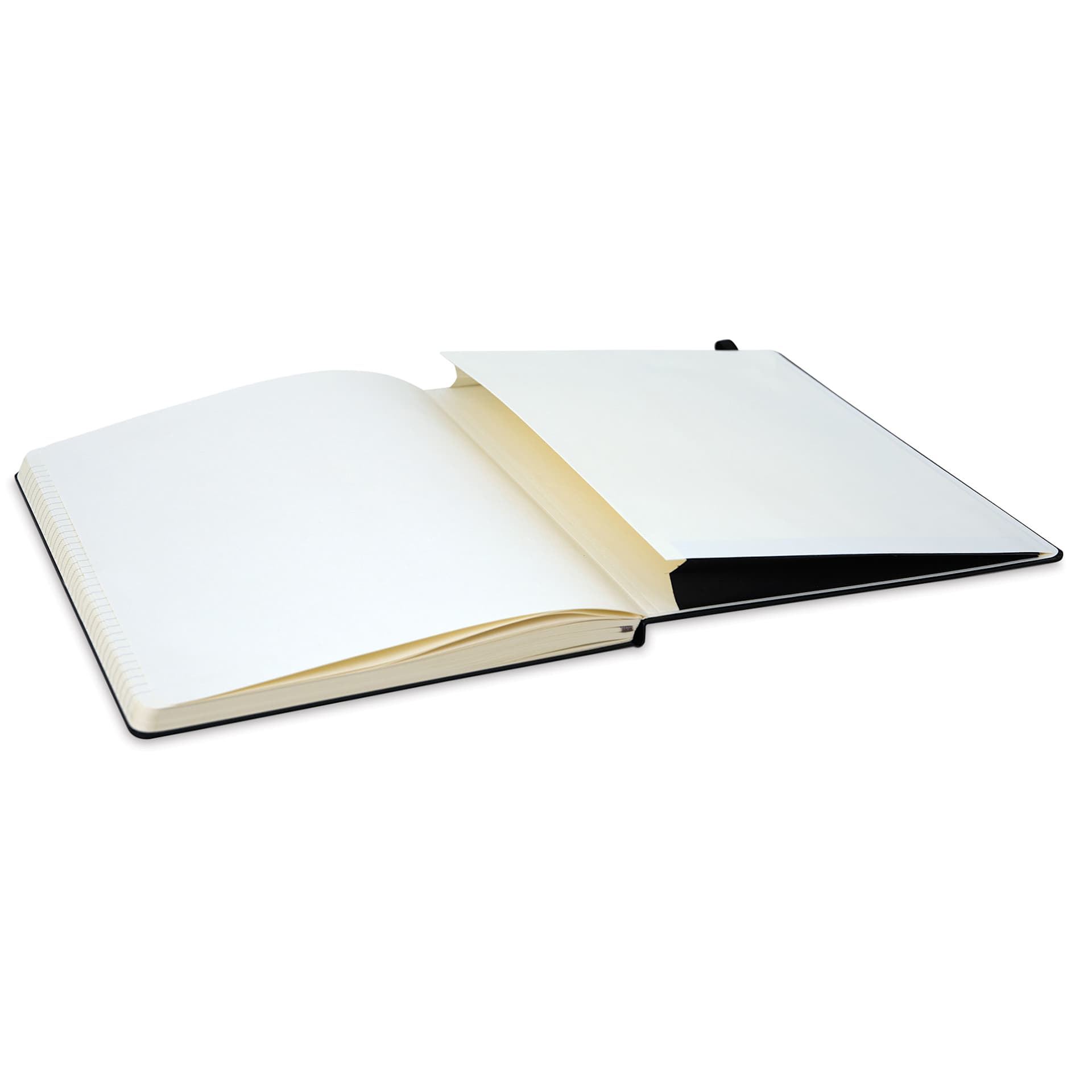 Moleskine Classic Hardcover Notebook - Black, Ruled, 9-3/4" x 7-1/2" (back pocket)
