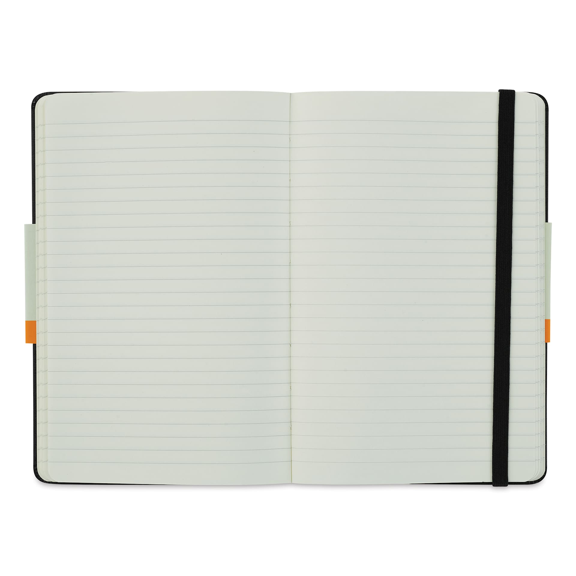 Moleskine Classic Hardcover Notebook - Black, Ruled, 6-7/8" x 4-1/2" (open to show paper)
