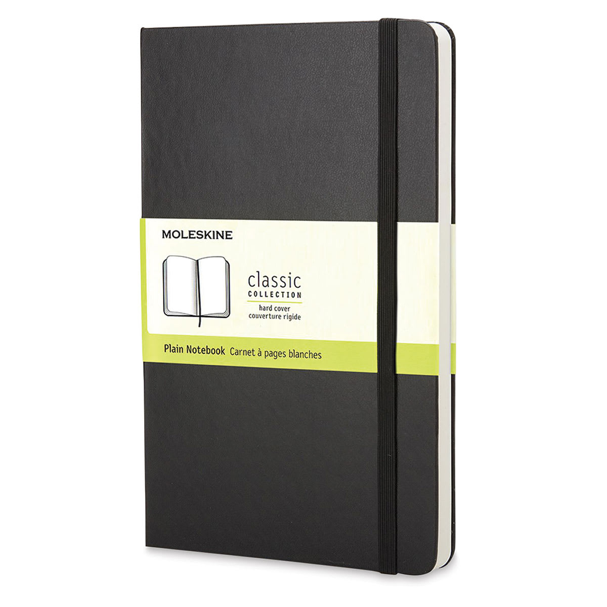 Moleskine Classic Hardcover Notebook - Black, Blank, 5-1/2'' x 3-1/2''