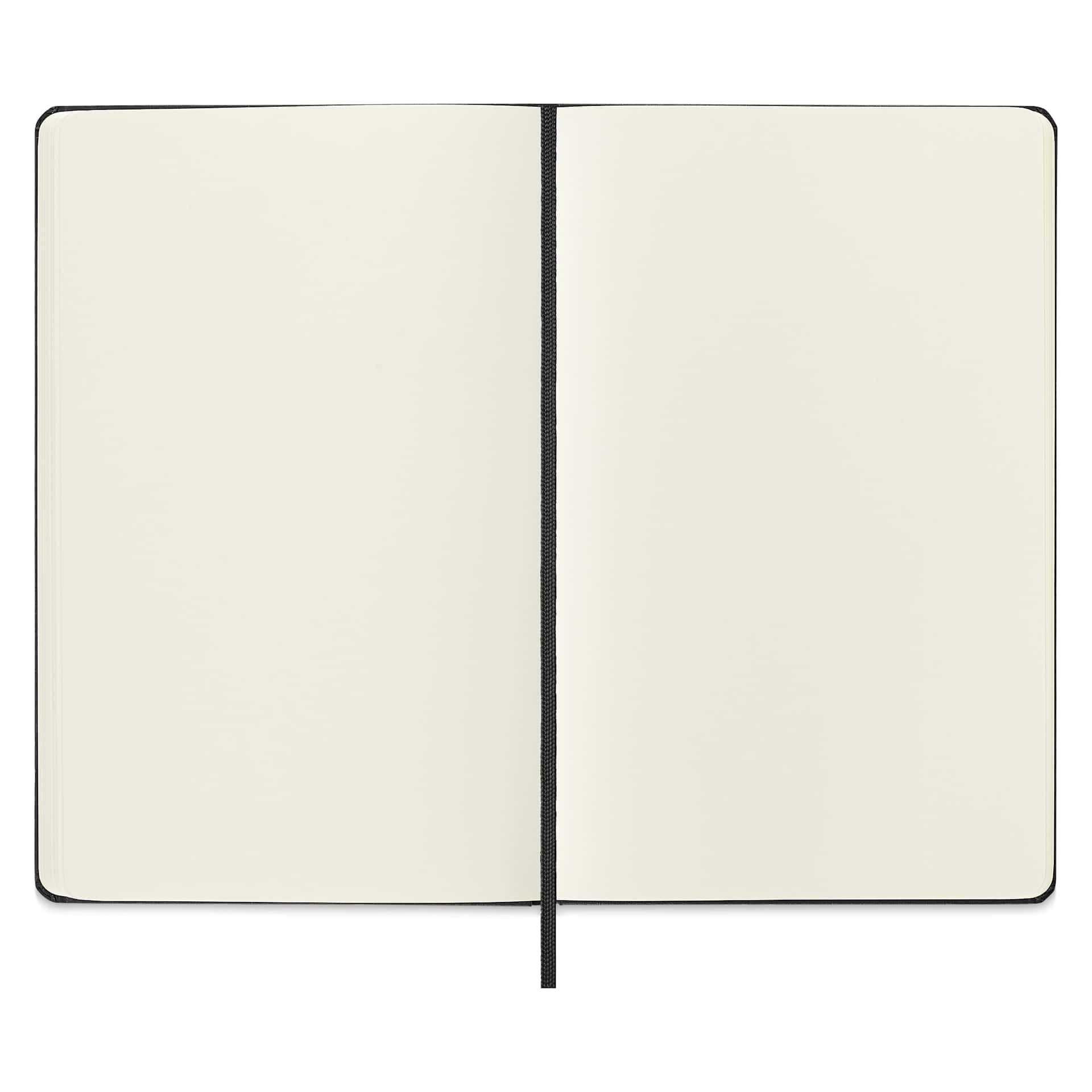 Moleskine Sketchbook - Black, , Large, 8-1/4" x 5", open