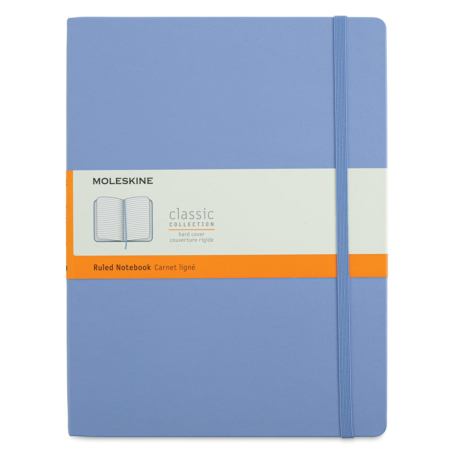 Moleskine Classic Hardcover Notebook - Hydrangea, Ruled, 9-3/4" x 7-1/2"