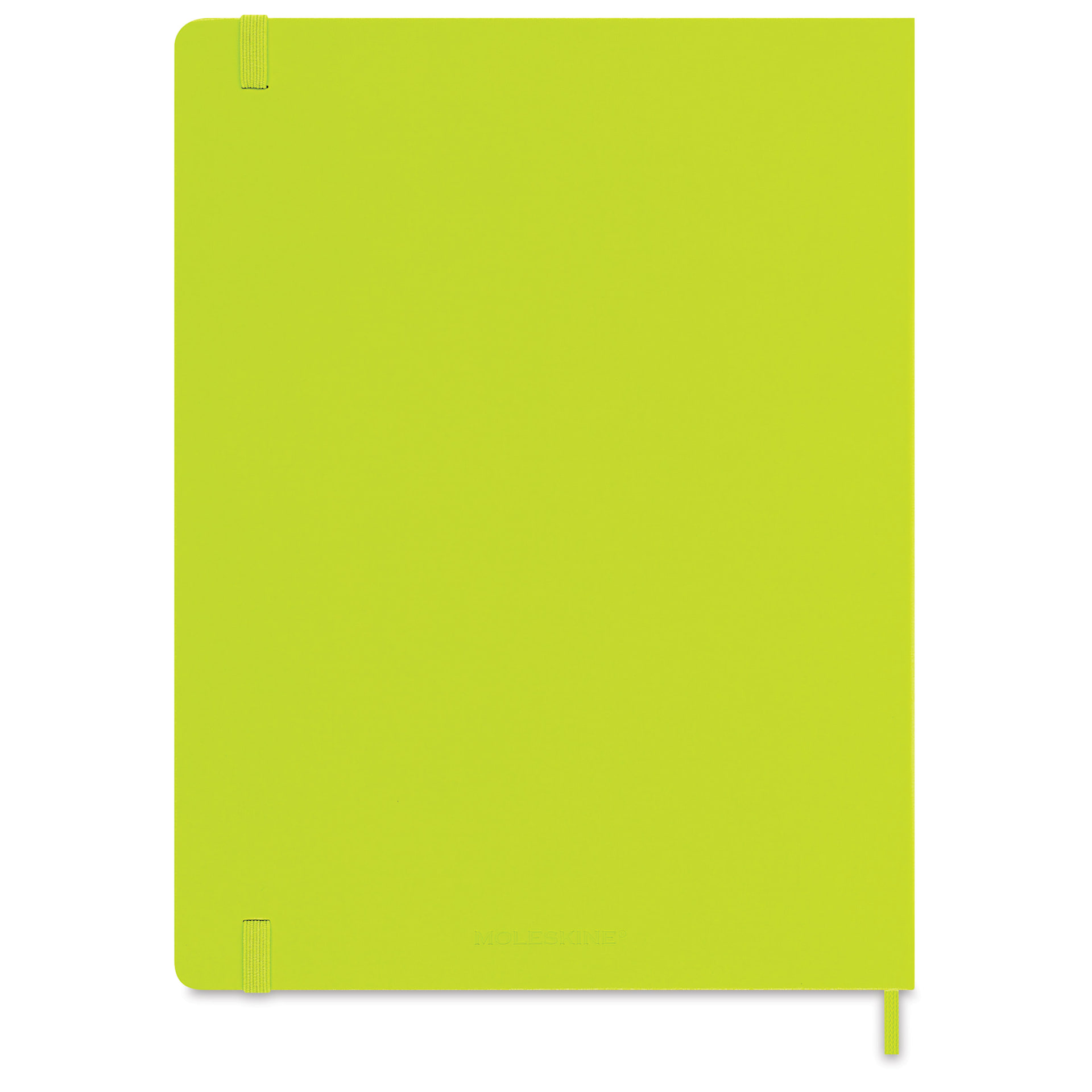 Moleskine Classic Hardcover Notebook - Lemon Green, Ruled, 9-3/4" x 7-1/2", back cover