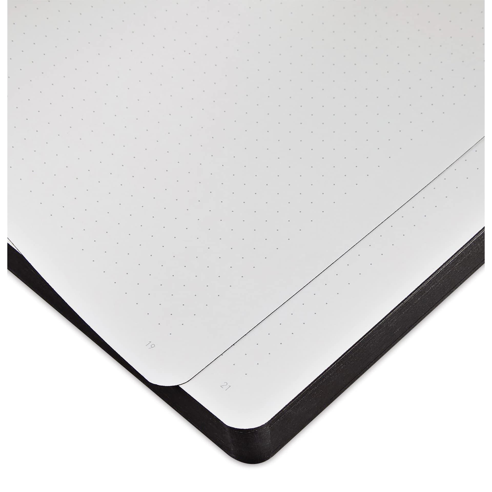 Nuuna Nightflight Notebook - Dot Grid, 6.5" x 8.7", close-up of corner