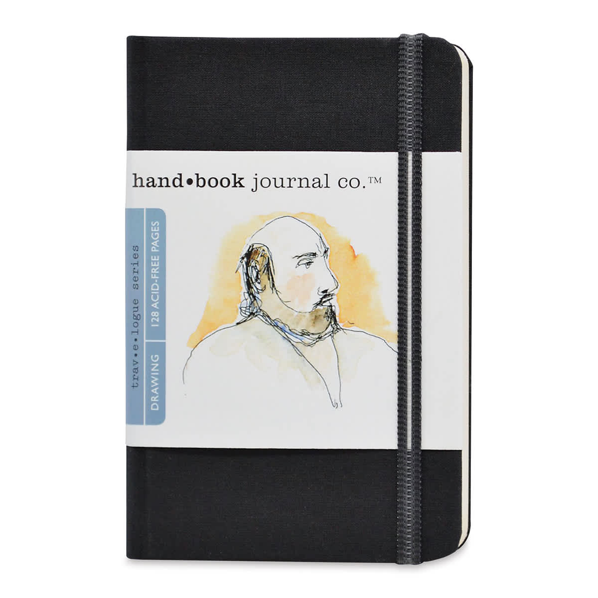 Hand Book Artist Journal - 5 1/2" x 3-1/2", Ivory Black, Portrait, 128 Pages