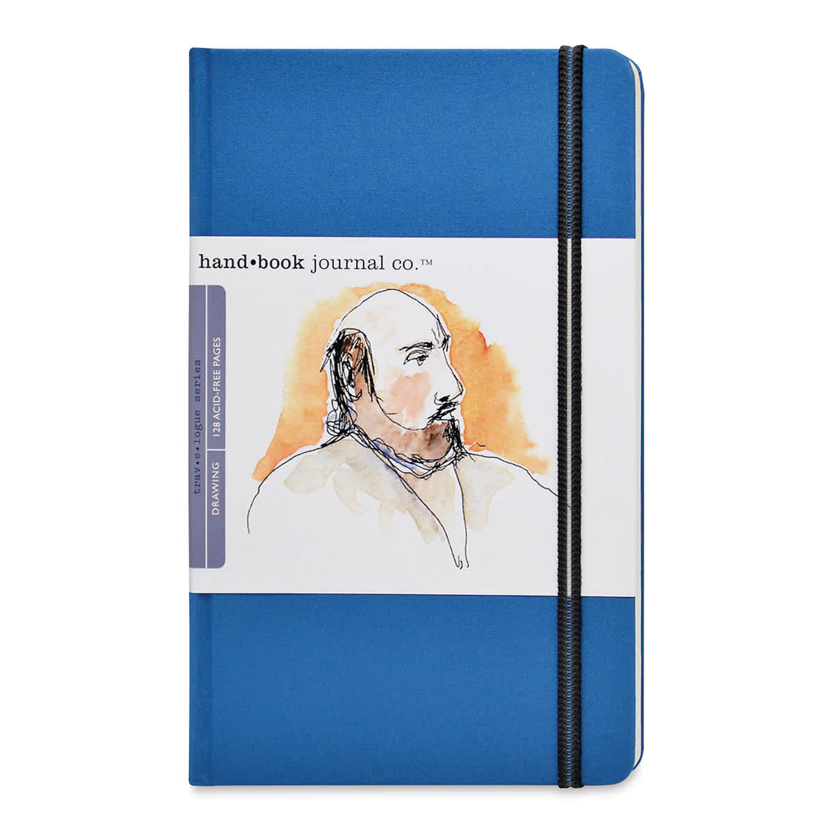 Hand Book Artist Journal - 8 1/4"x 5-1/2", Ultramarine Blue, Portrait, 128 Pages