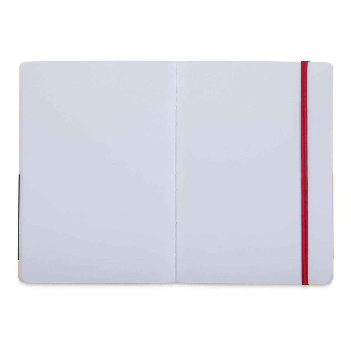 Pentalic Recycled Traveler's Sketchbook - 8-1/4'' x 5-7/8'', Red (Open)