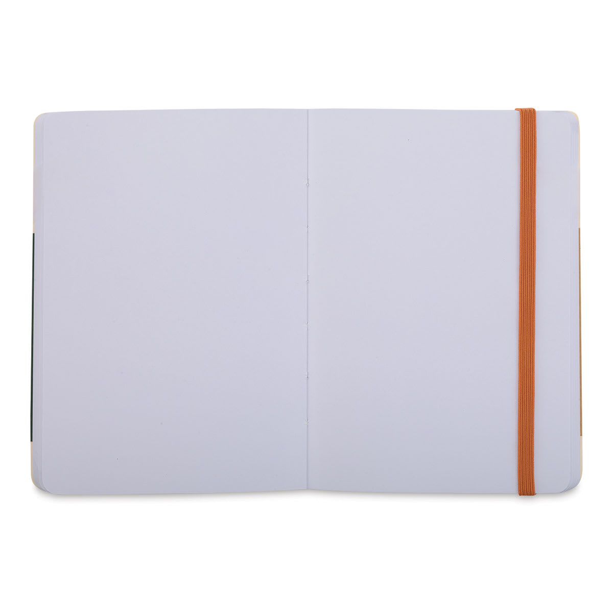 Pentalic Recycled Traveler's Sketchbook - 5-7/8'' x 4-1/8'', Orange (Open)