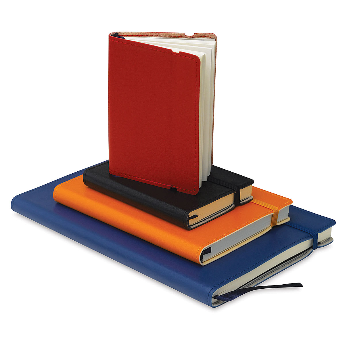 Pentalic Recycled Traveler Sketchbooks - 4 sizes and colors of Sketchbooks with one upright