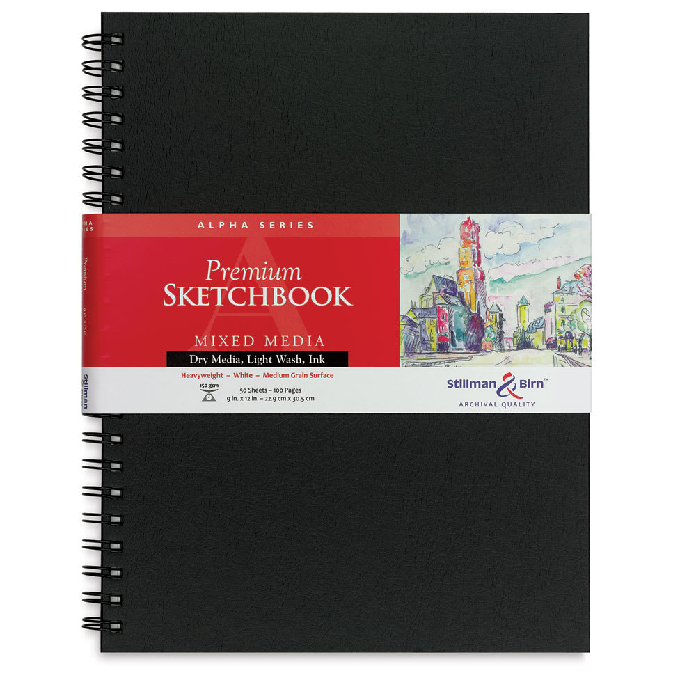 Stillman & Birn Alpha Series Sketchbook - 12" x 9", Portrait, Wirebound, 50 Sheets