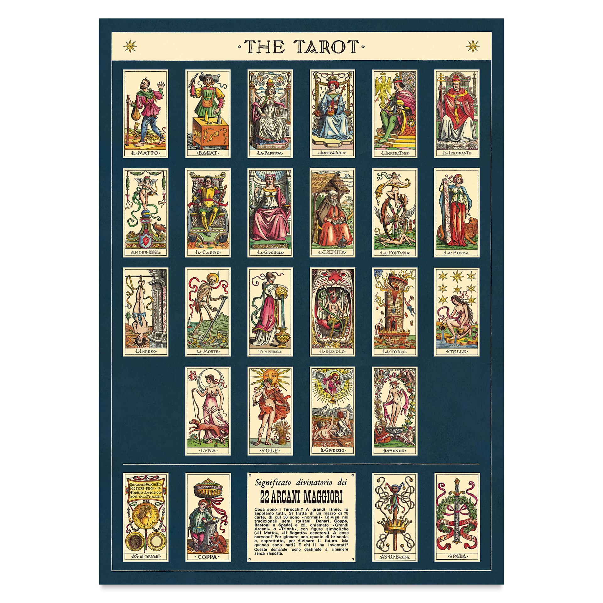 Cavallini Vintage Tarot Printed Paper