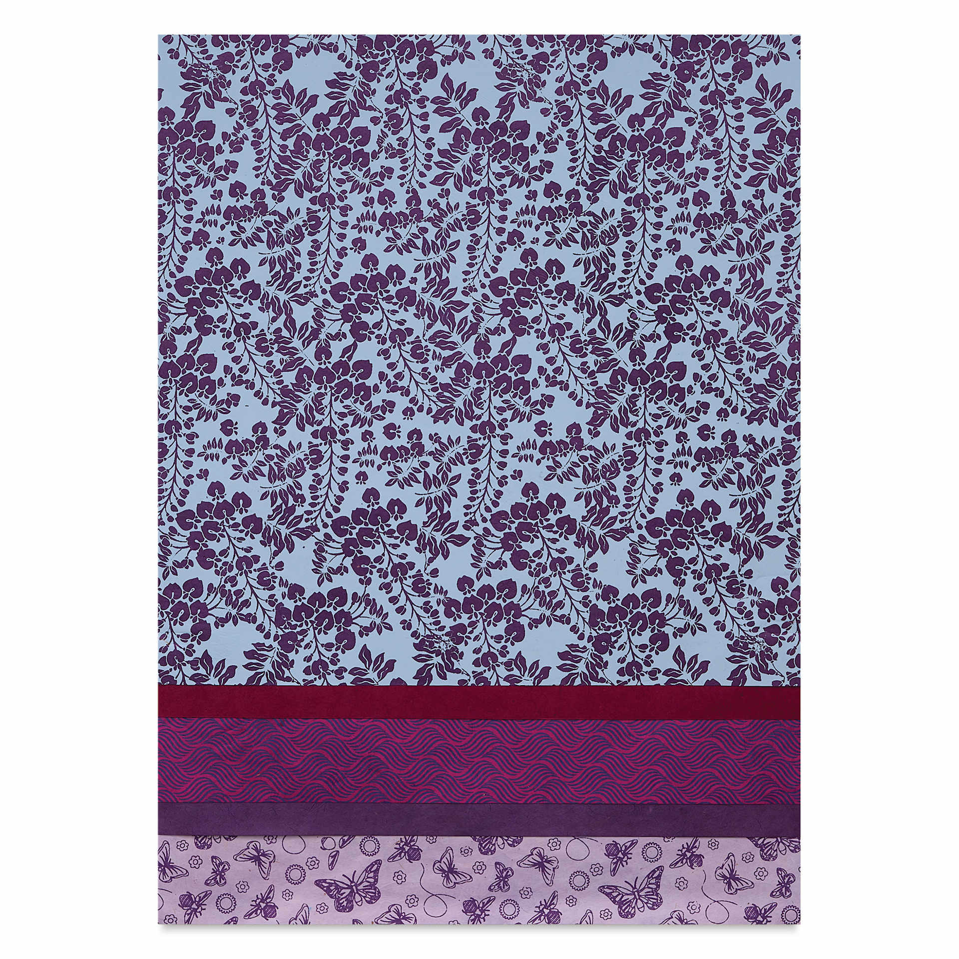 Aitoh Decorative Lokta Paper Pack - Purples, 12" x 12", Pkg of 5