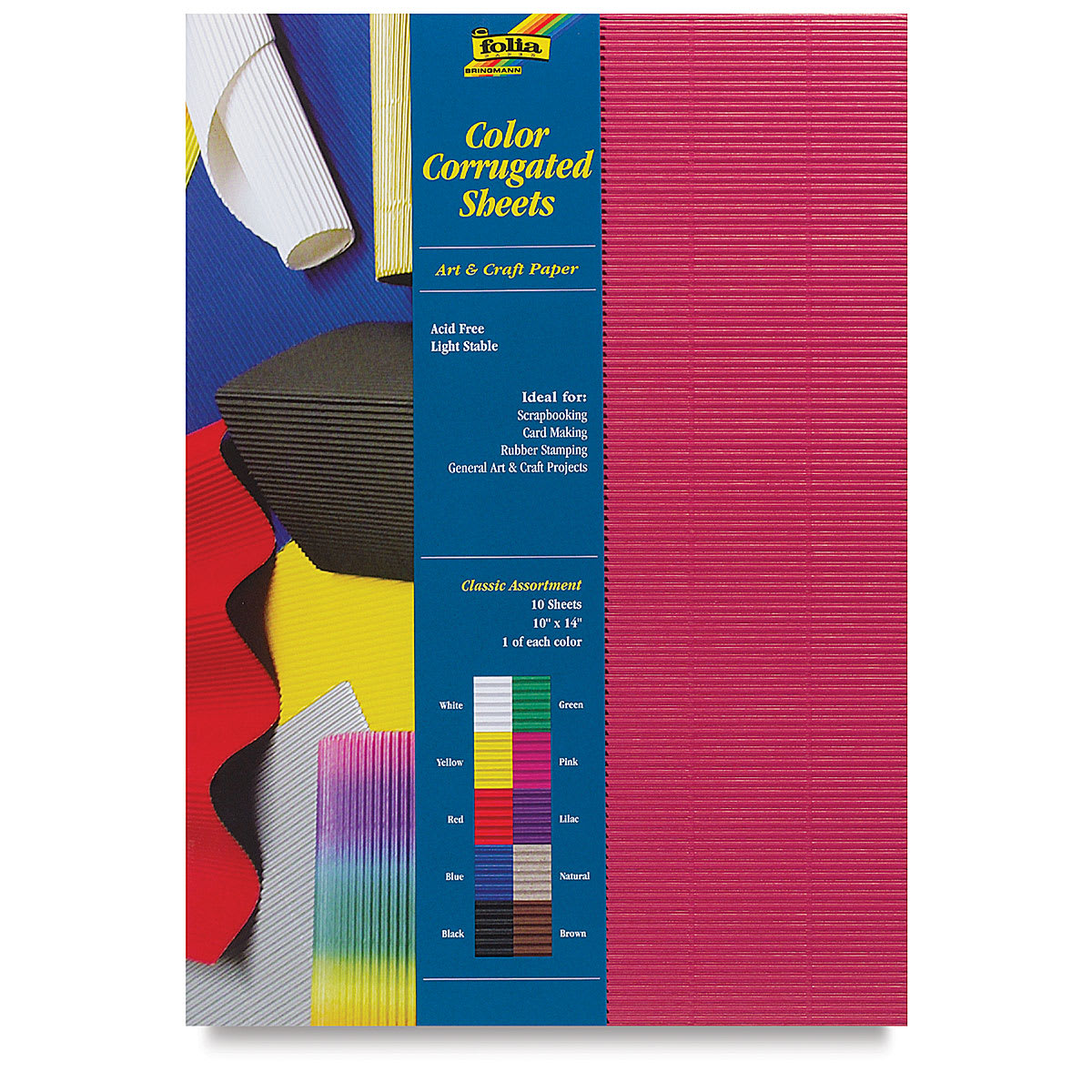 Folia Color Corrugated Paper - Front of package of Classic Colors