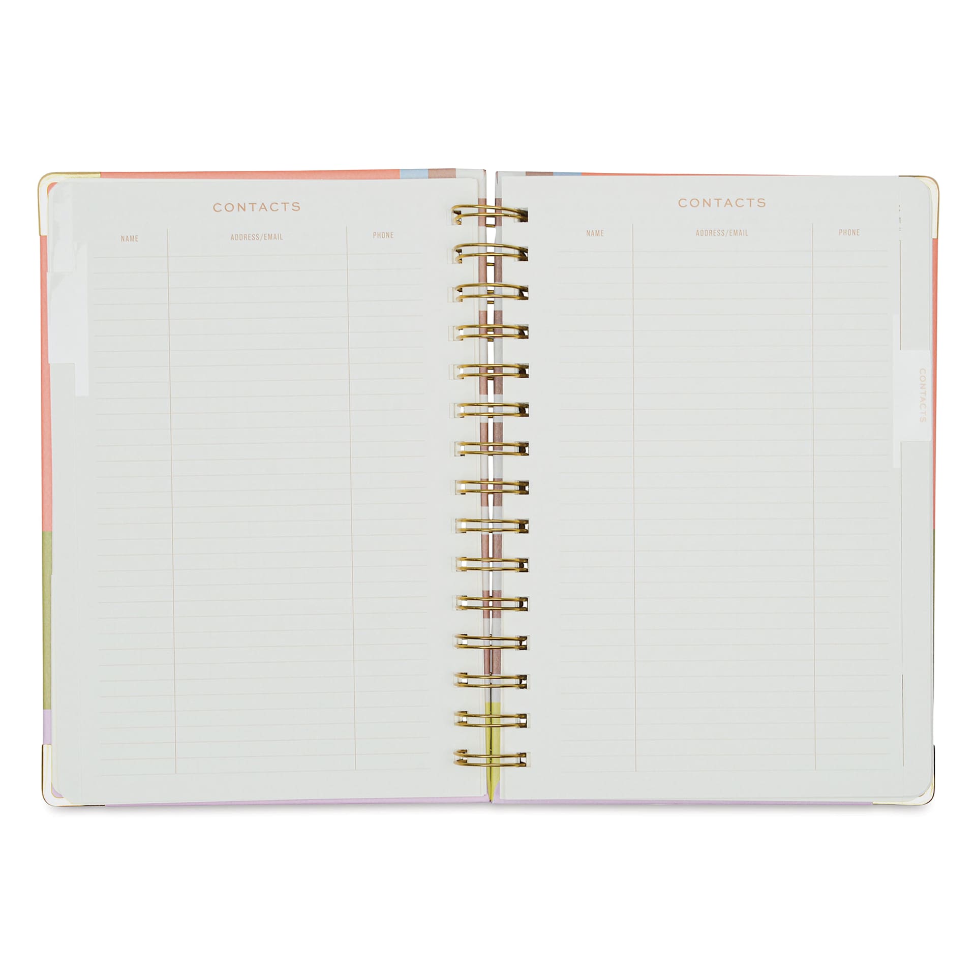 DesignWorks Ink Undated 13-month Perpetual Planner - Geometry, 6-1/4" x 8-1/4", contacts page