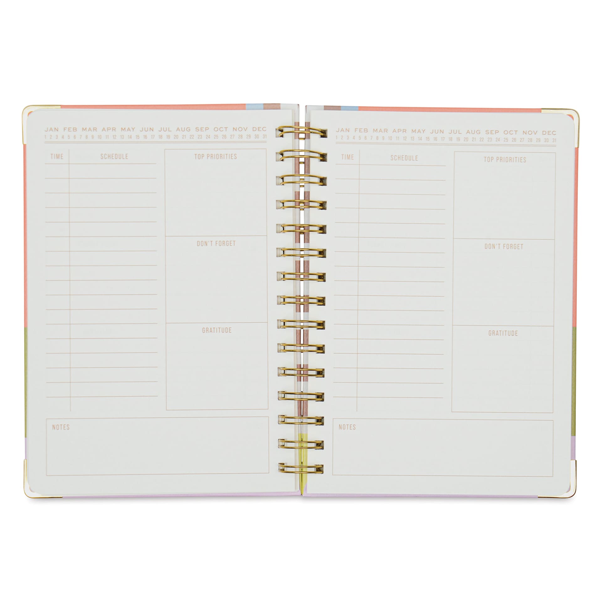 DesignWorks Ink Undated 13-month Perpetual Planner - Geometry, 6-1/4" x 8-1/4", schedule page