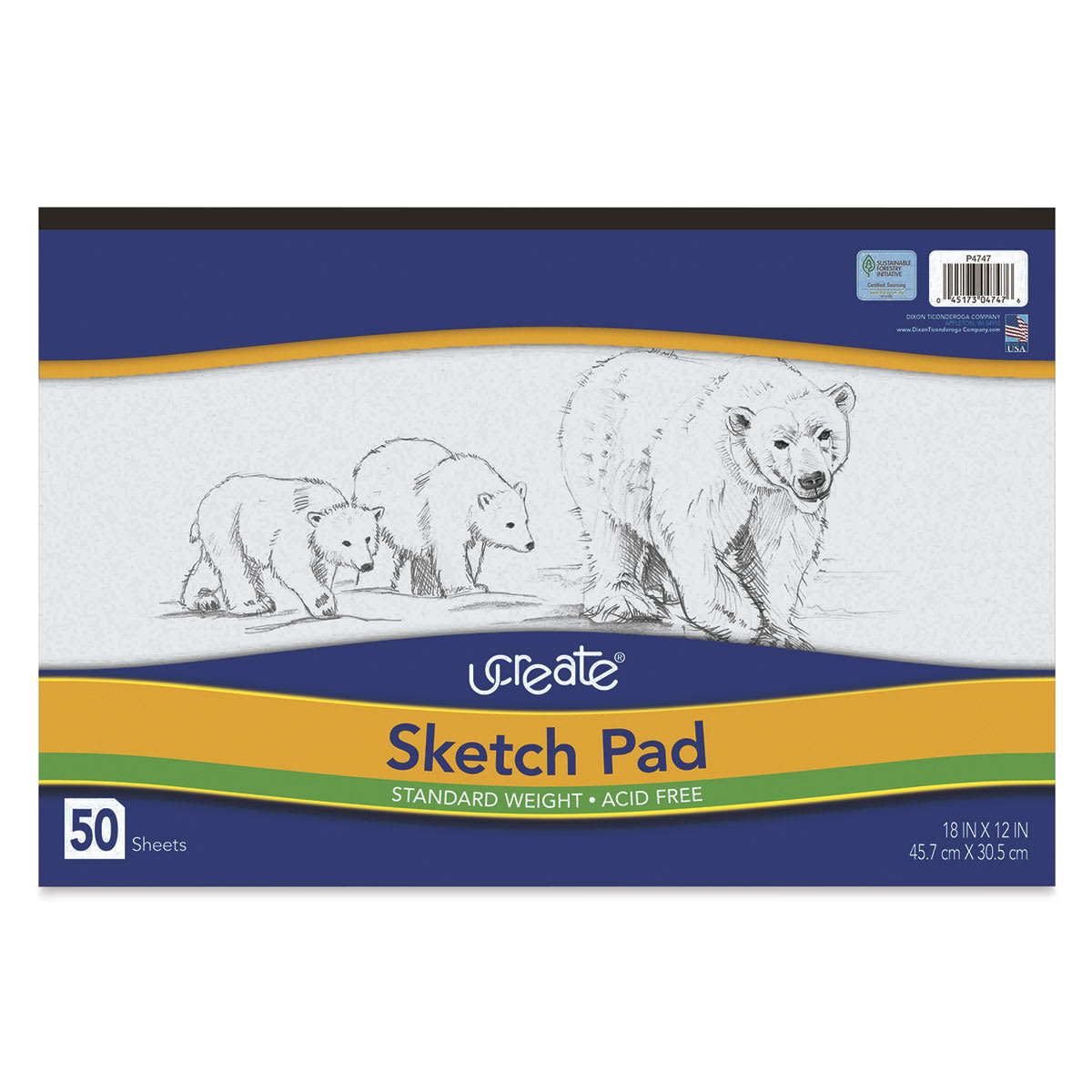 Pacon UCreate Sketch Pad - Front cover of 18" x 12" sketch pad